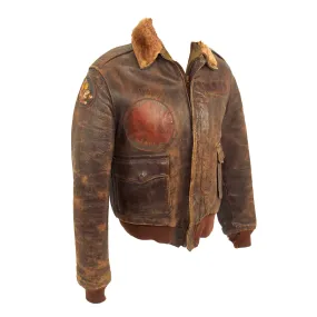 Original U.S. WWII Named 14th Air Force, 425th Bomb Squadron, 308th Bomb Group Custom A-2 Flight Jacket With B-15 Jacket Liner