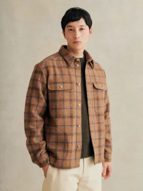 Overshirt Italian Brushed Wool - Gold Check