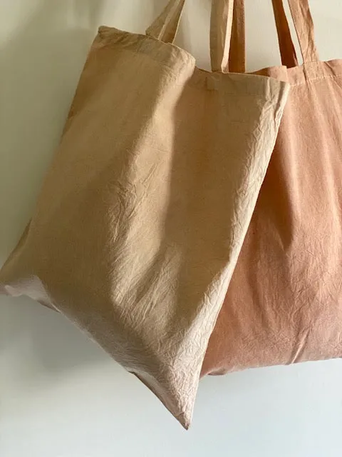 Pale Pink Cotton Tote Bag