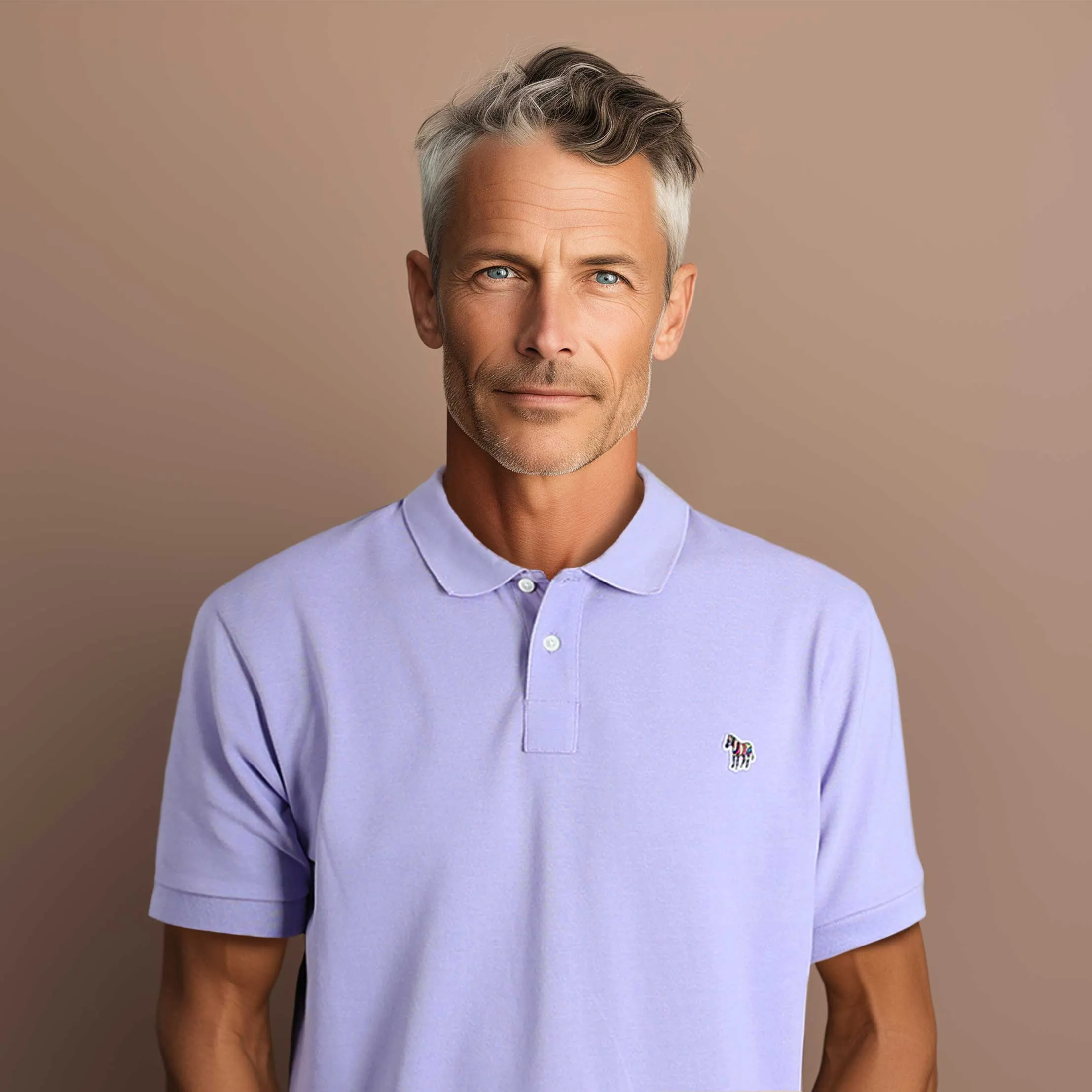 Paul Smith Zebra Badge Polo Shirt in Lilac