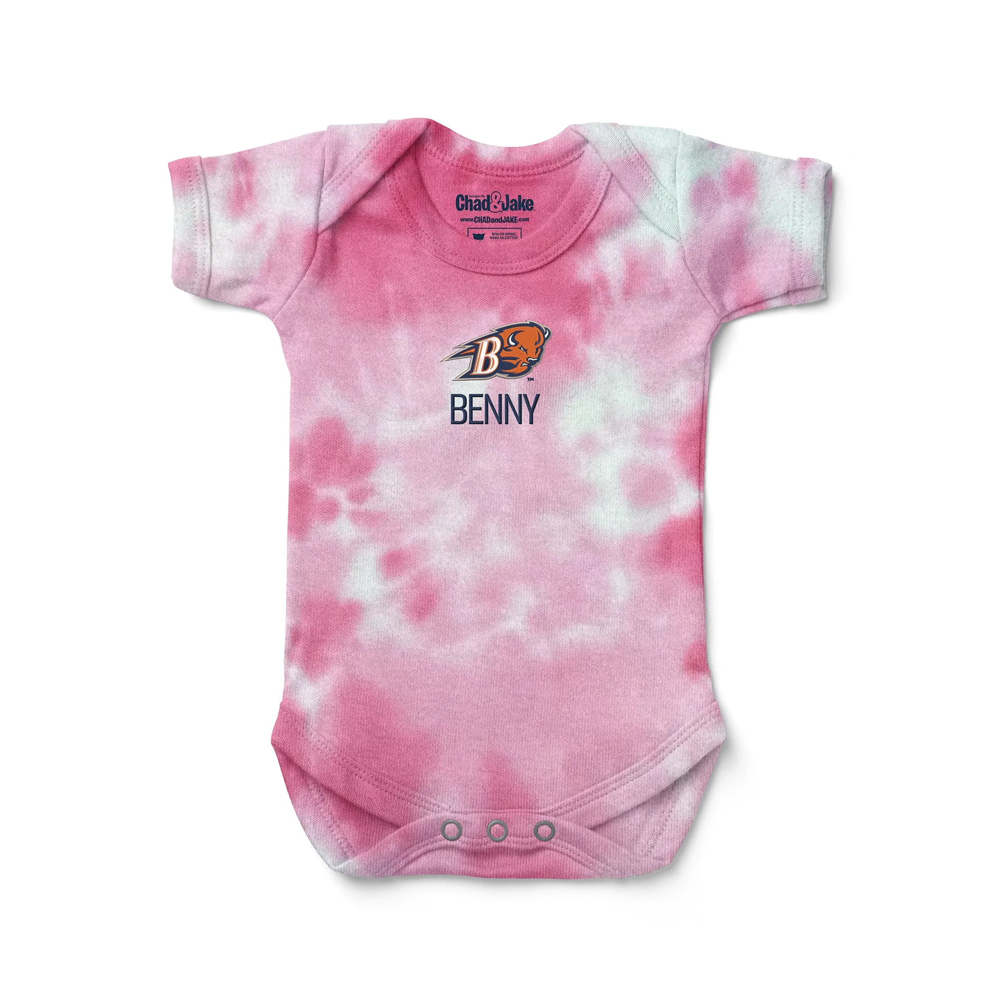 Personalized Bucknell Bison Tie Dye Bodysuit