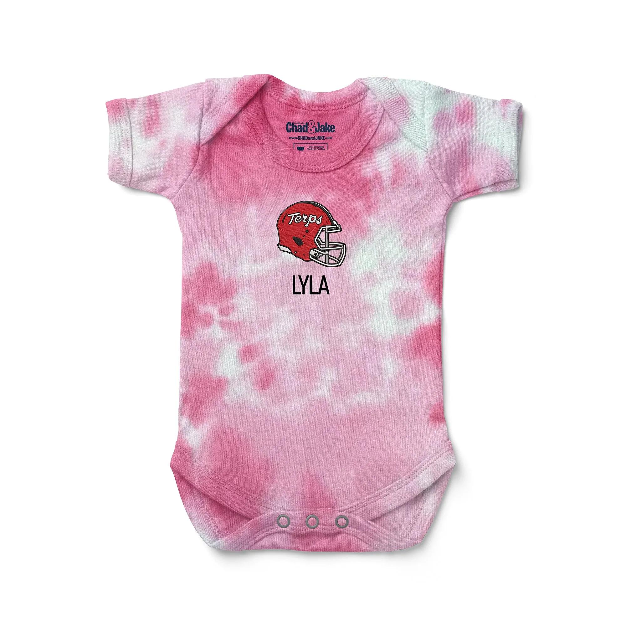 Personalized Maryland Terrapins Helmet Tie Dye Bodysuit