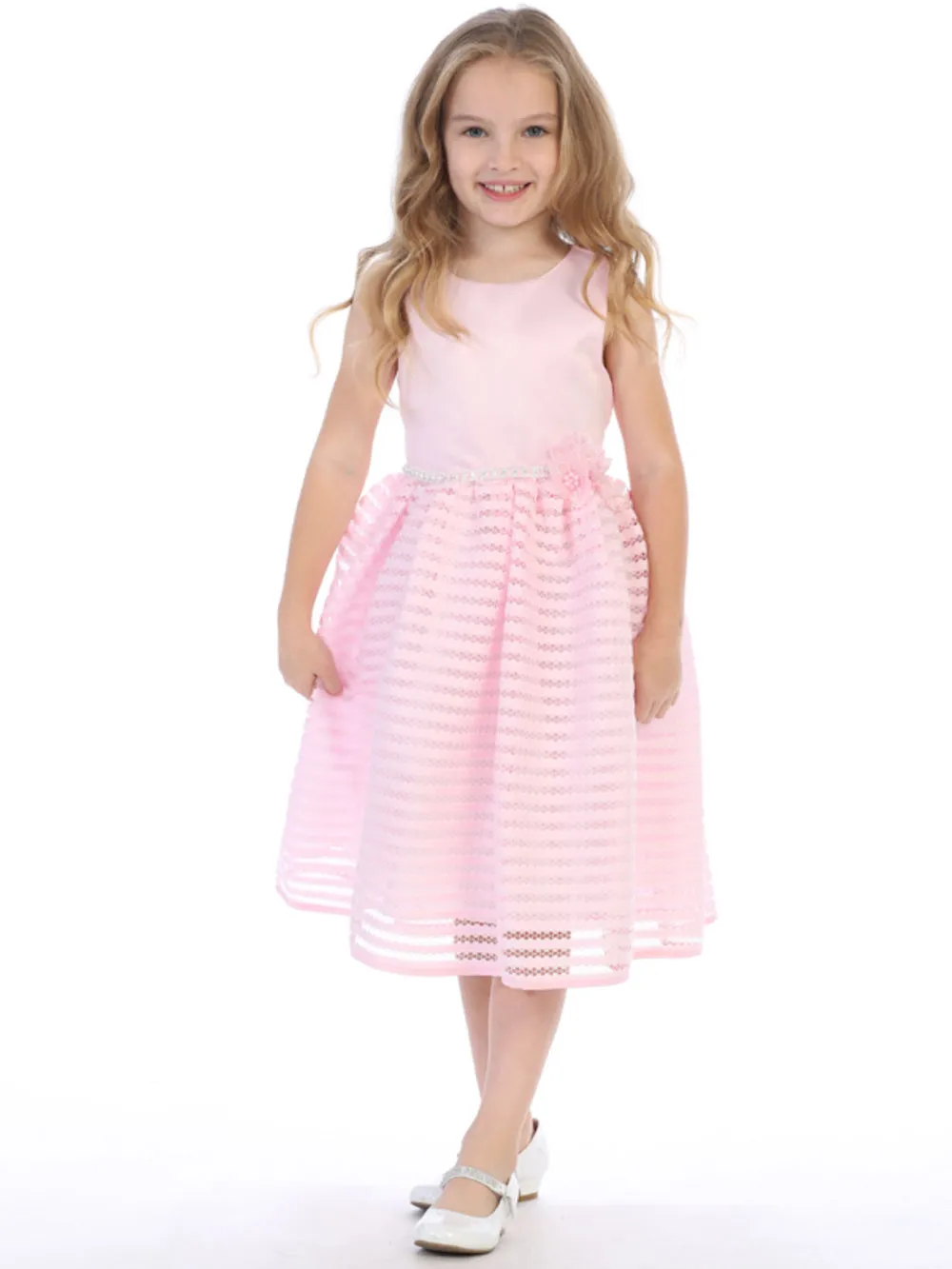 Pink Flower Girl Dress w/ Bolero (11)