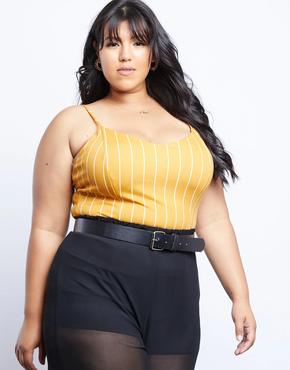 Plus Size Day Trip Striped Tank