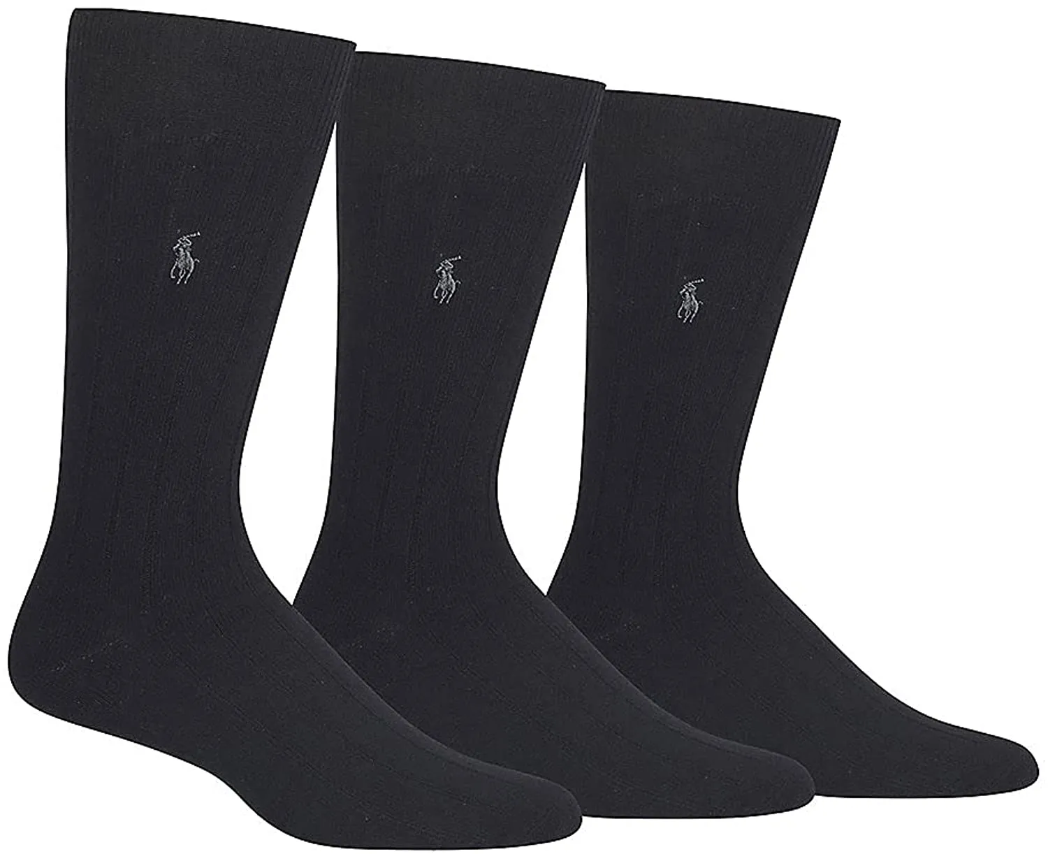 Polo Ralph Lauren Men's 3-Pack Combed Cotton Ribbed Crew Socks