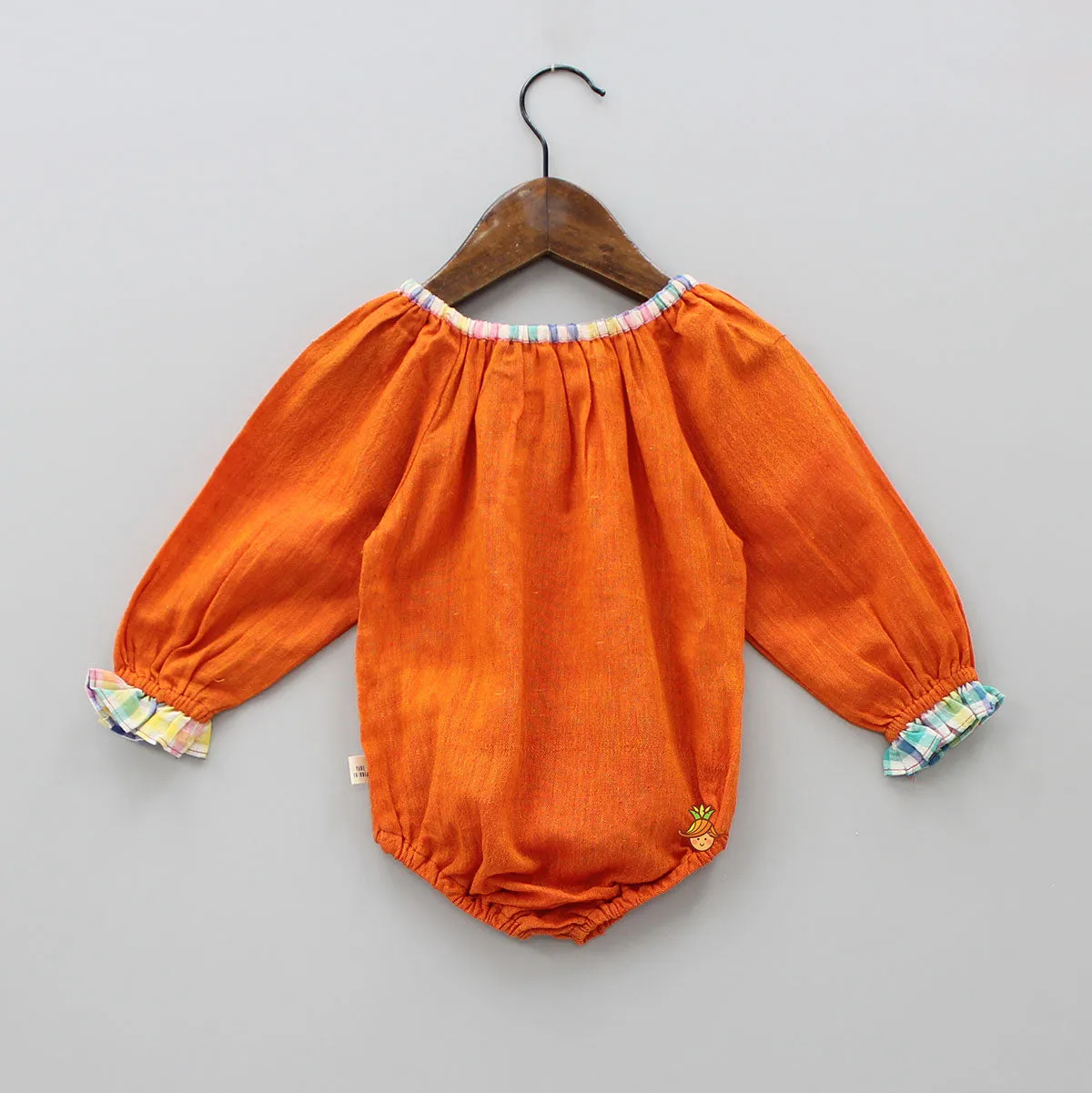 Pre Order: Orange Heart Patch Detailed Bodysuit