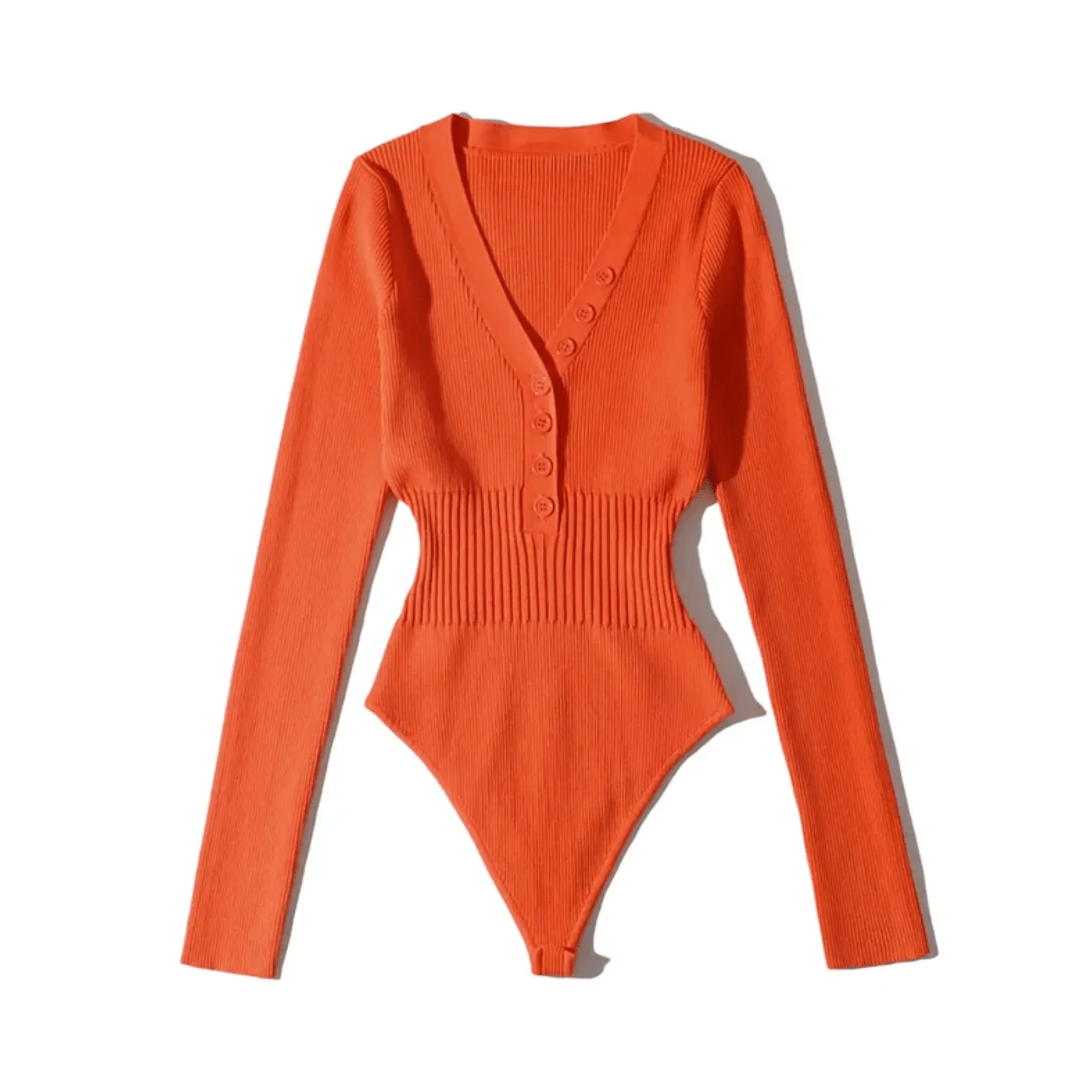 Pre Order:  Slim Waist Long Sleeves Bodysuit