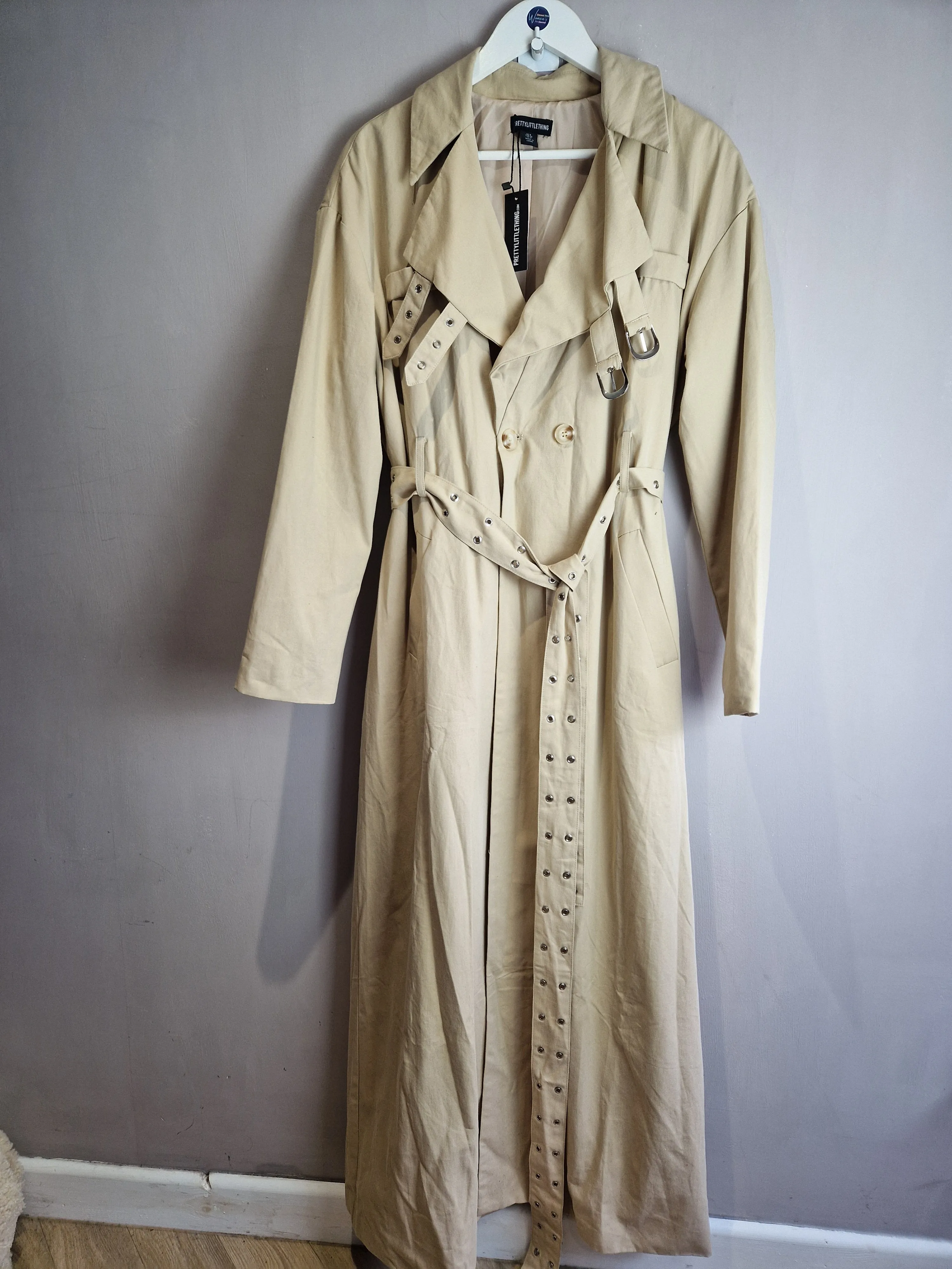 Pretty Little Thing Maxi Trench Coat, new - size 8