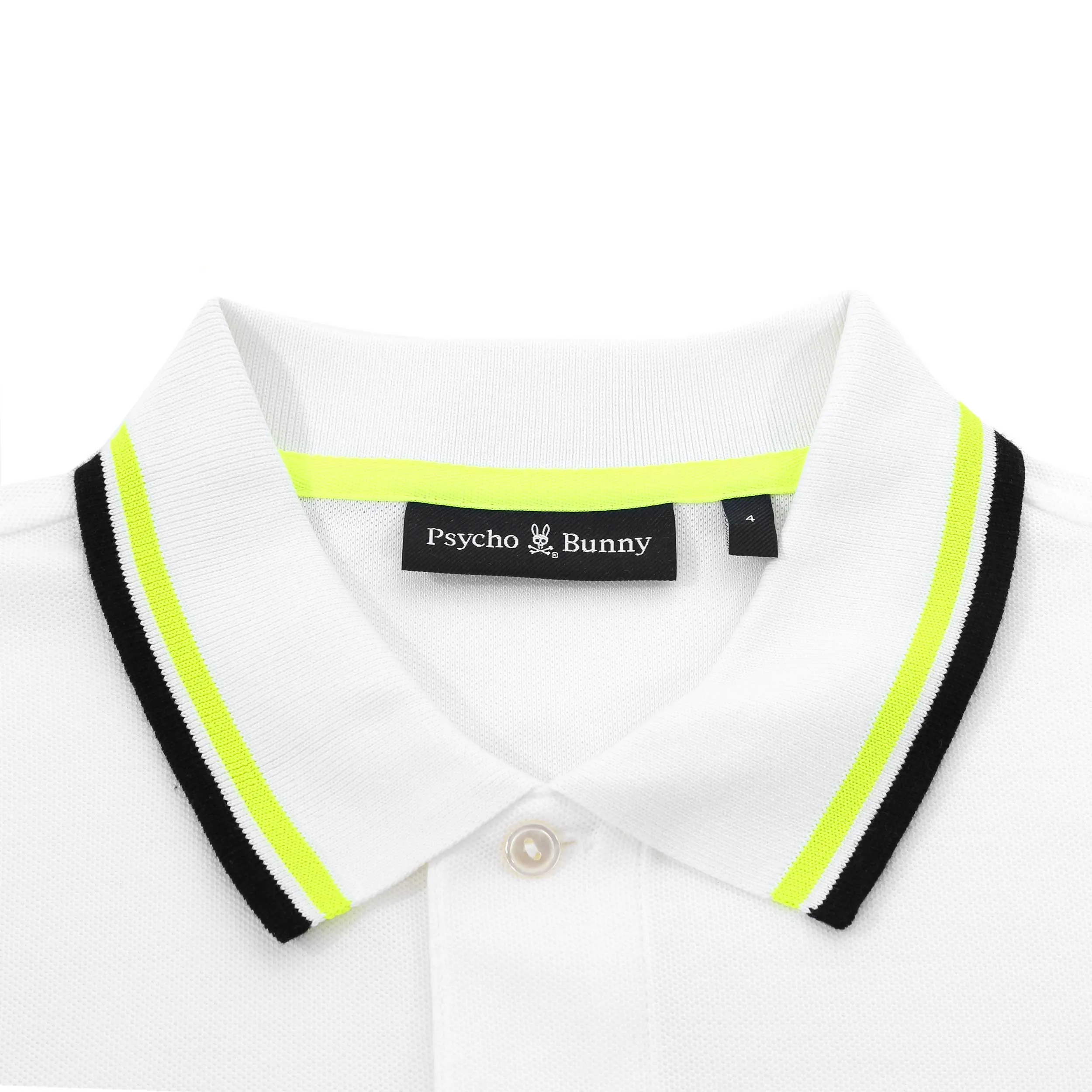 Psycho Bunny Plano Pique Polo Shirt in White