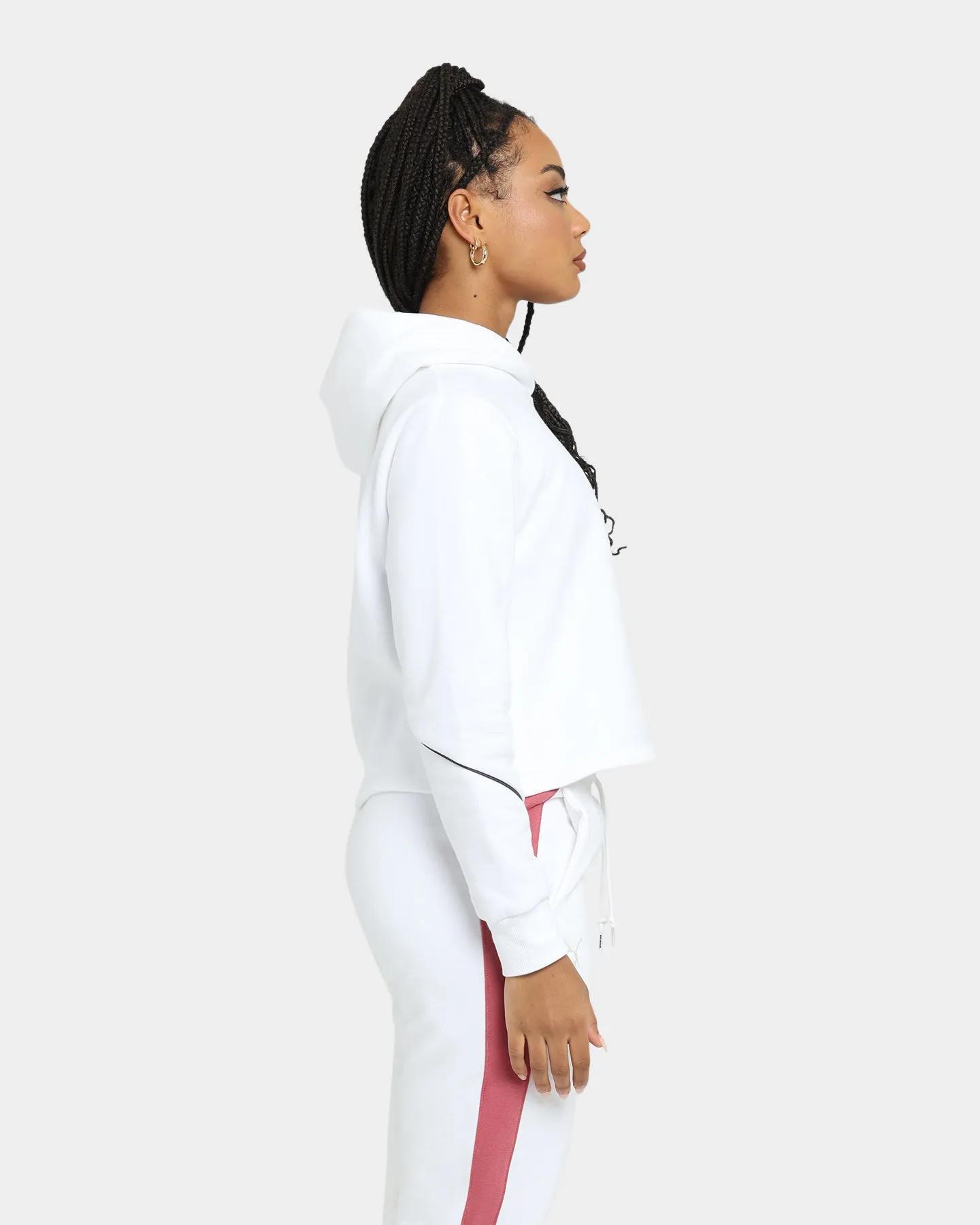 PUMA Women's Cyber Cropped Hoodie Puma White