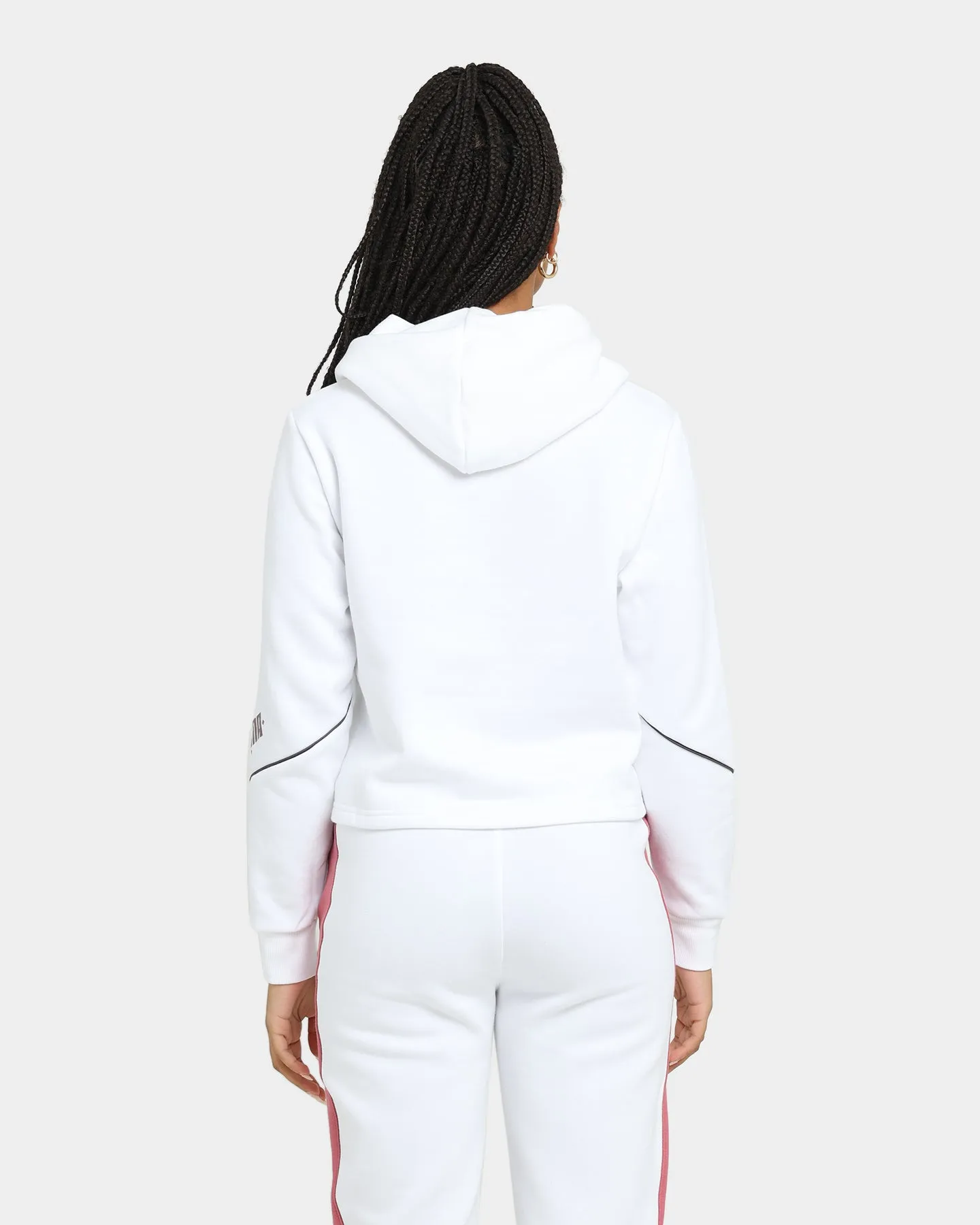 PUMA Women's Cyber Cropped Hoodie Puma White