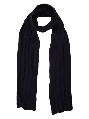 Purple Classic Rib Knit Unisex Winter Scarf