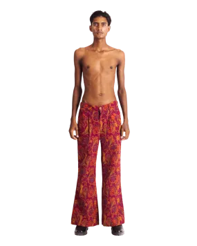 "CLIFFORD" JACQUARD WOVEN TROUSERS