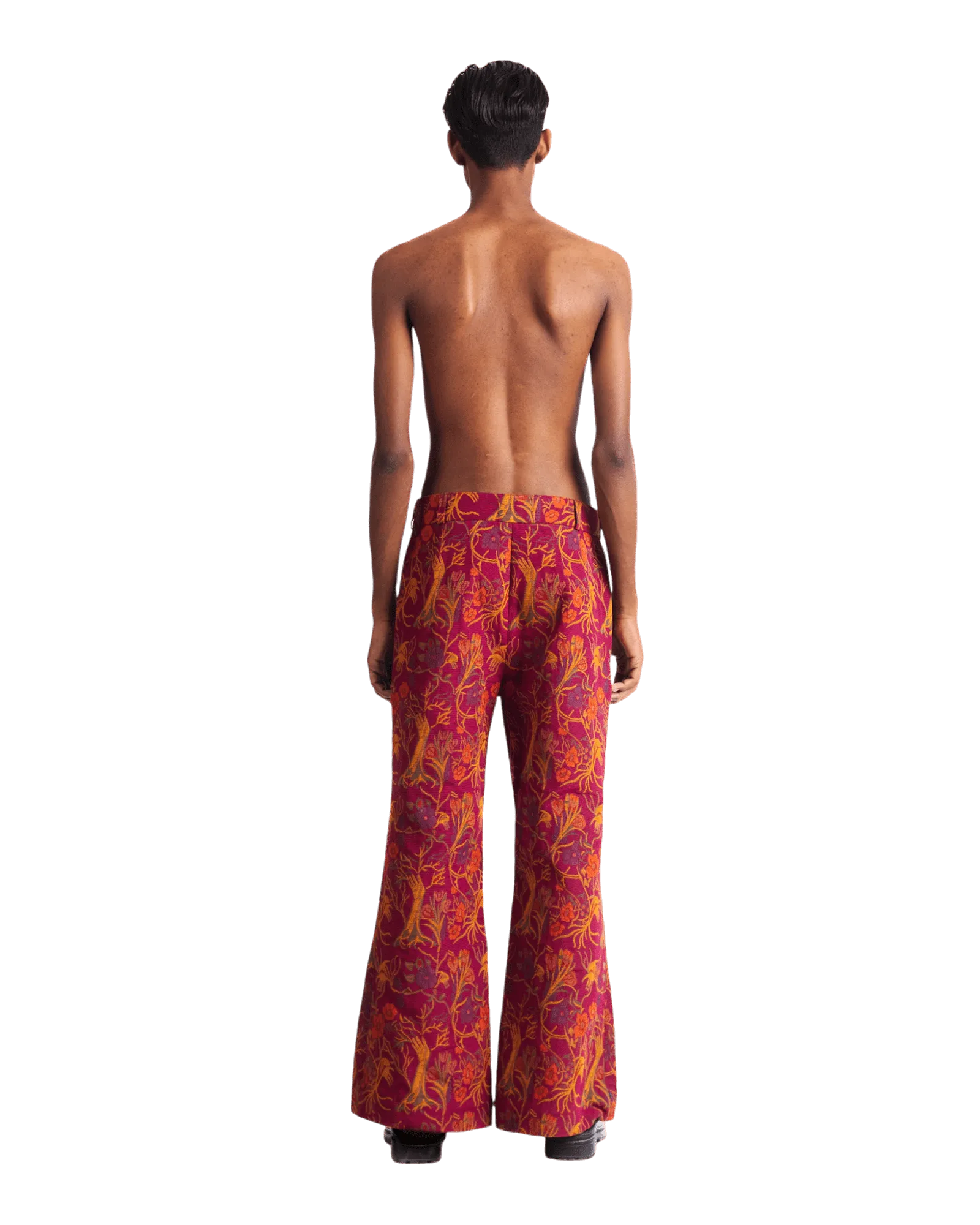 "CLIFFORD" JACQUARD WOVEN TROUSERS