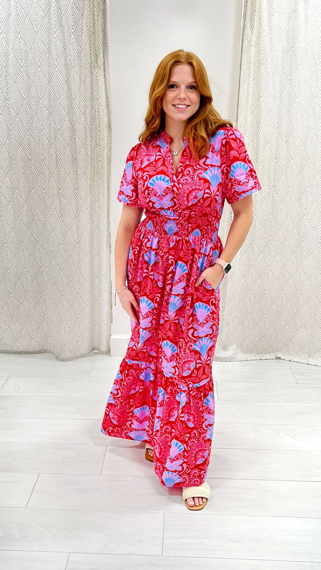 Radiant Floral Belraj Poplin Maxi Dress