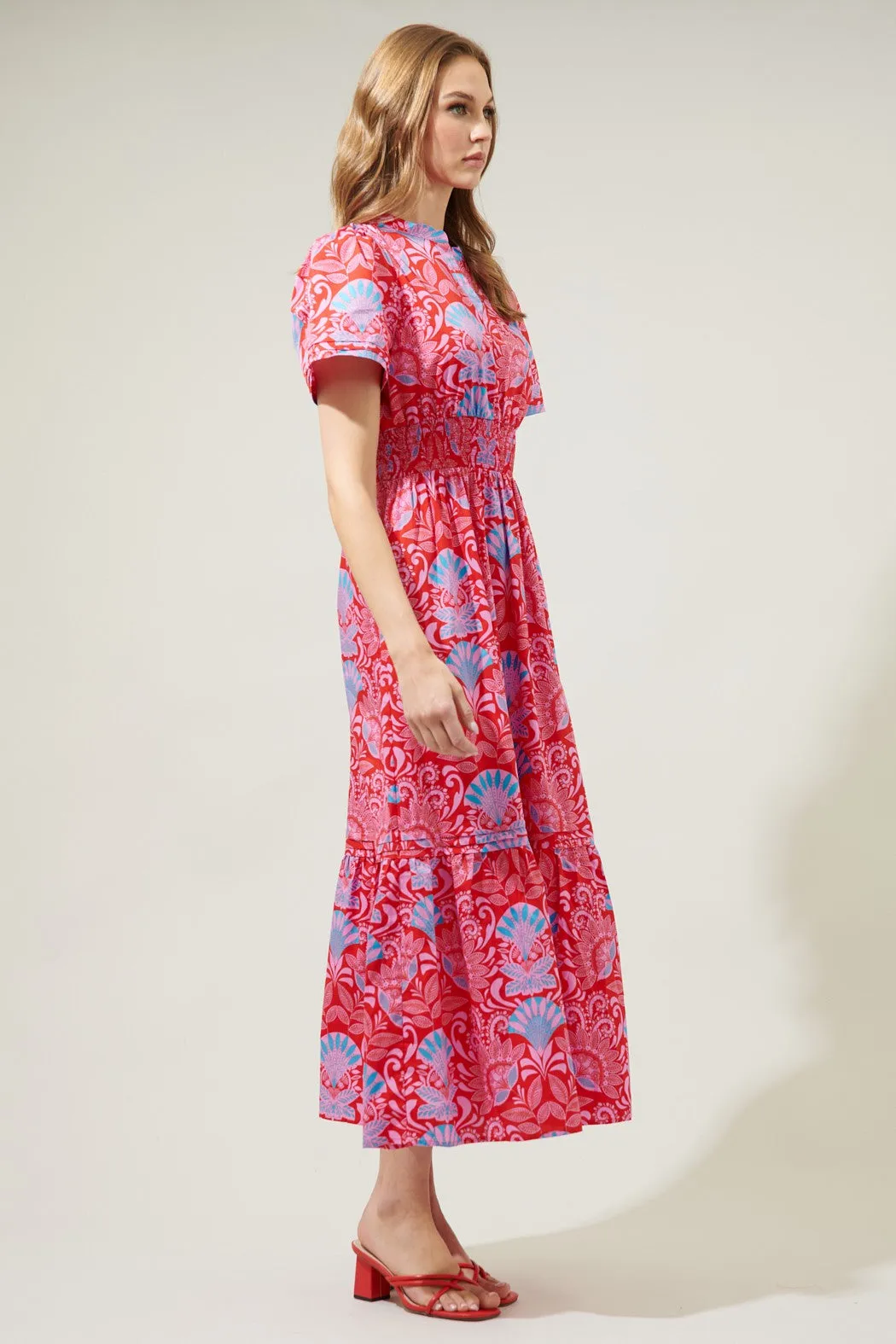 Radiant Floral Belraj Poplin Maxi Dress