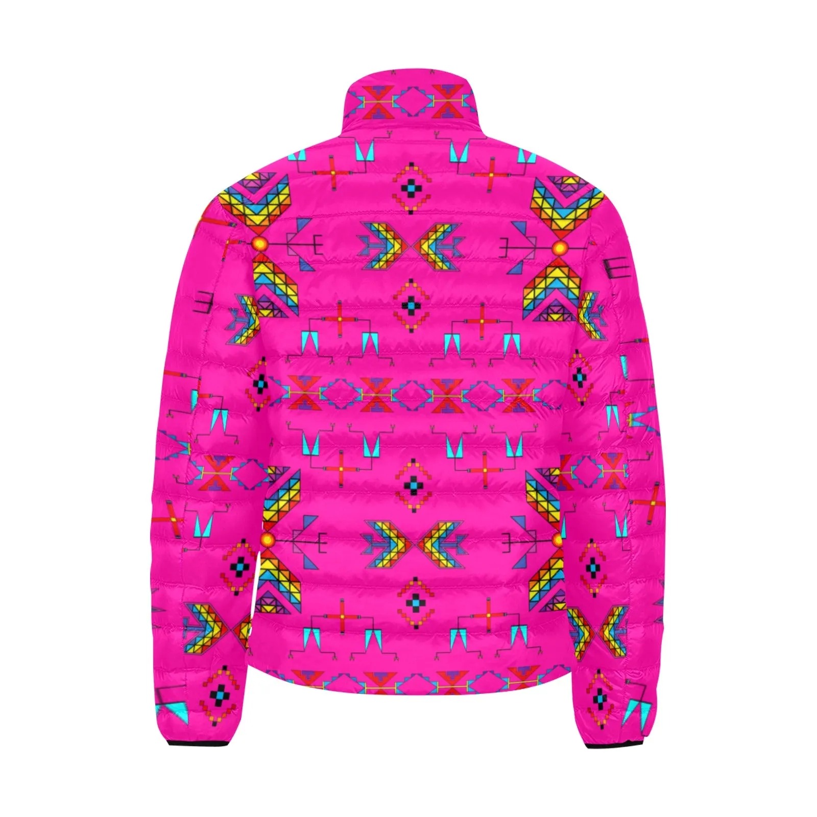 Rainy Chief Rainbow Hot Pink Men's Padded Jacket