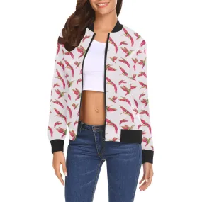 Red Swift Colourful Bomber Jacket for Women