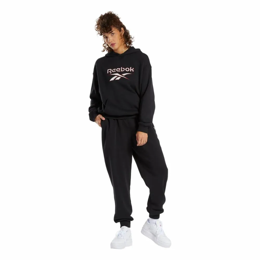 Reebok Apparel Women Archive Classics Big Logo Fleece Hoodie BLACK