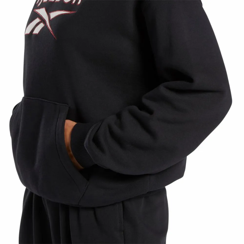 Reebok Apparel Women Archive Classics Big Logo Fleece Hoodie BLACK