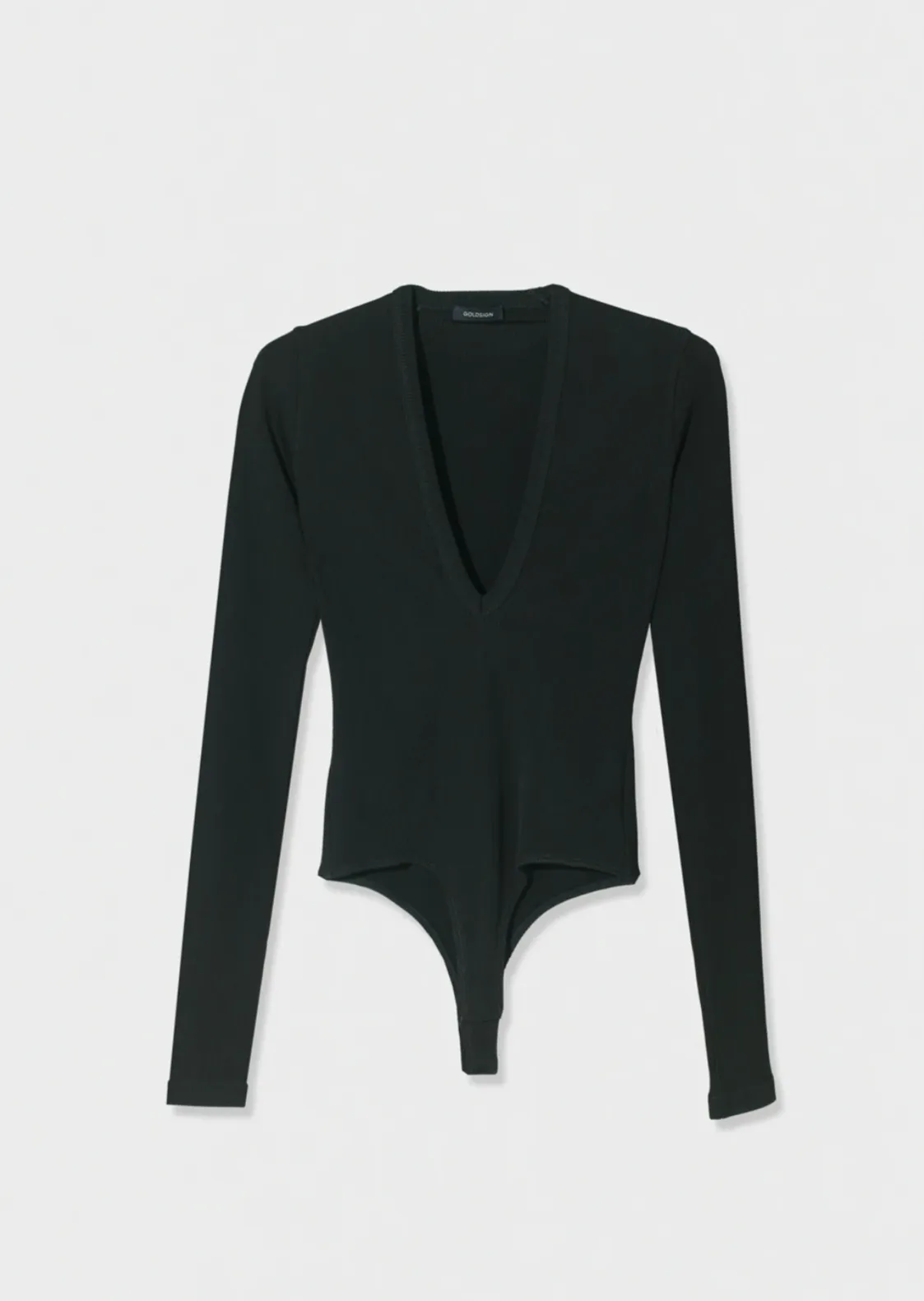 Rib Deep V Front Bodysuit