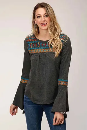 Roper Gypsy Queen Studio West (Grey) - Women's Shirt