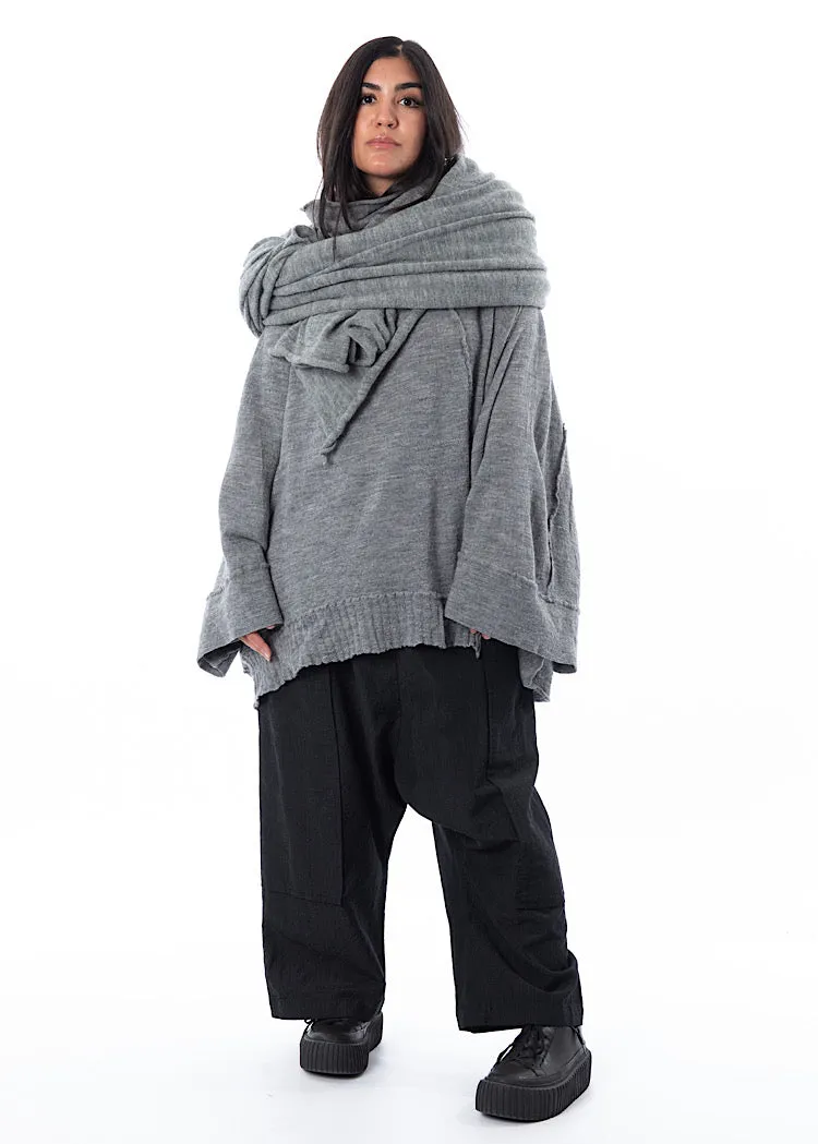 RUNDHOLZ DIP KNITTED HALF A SCARF