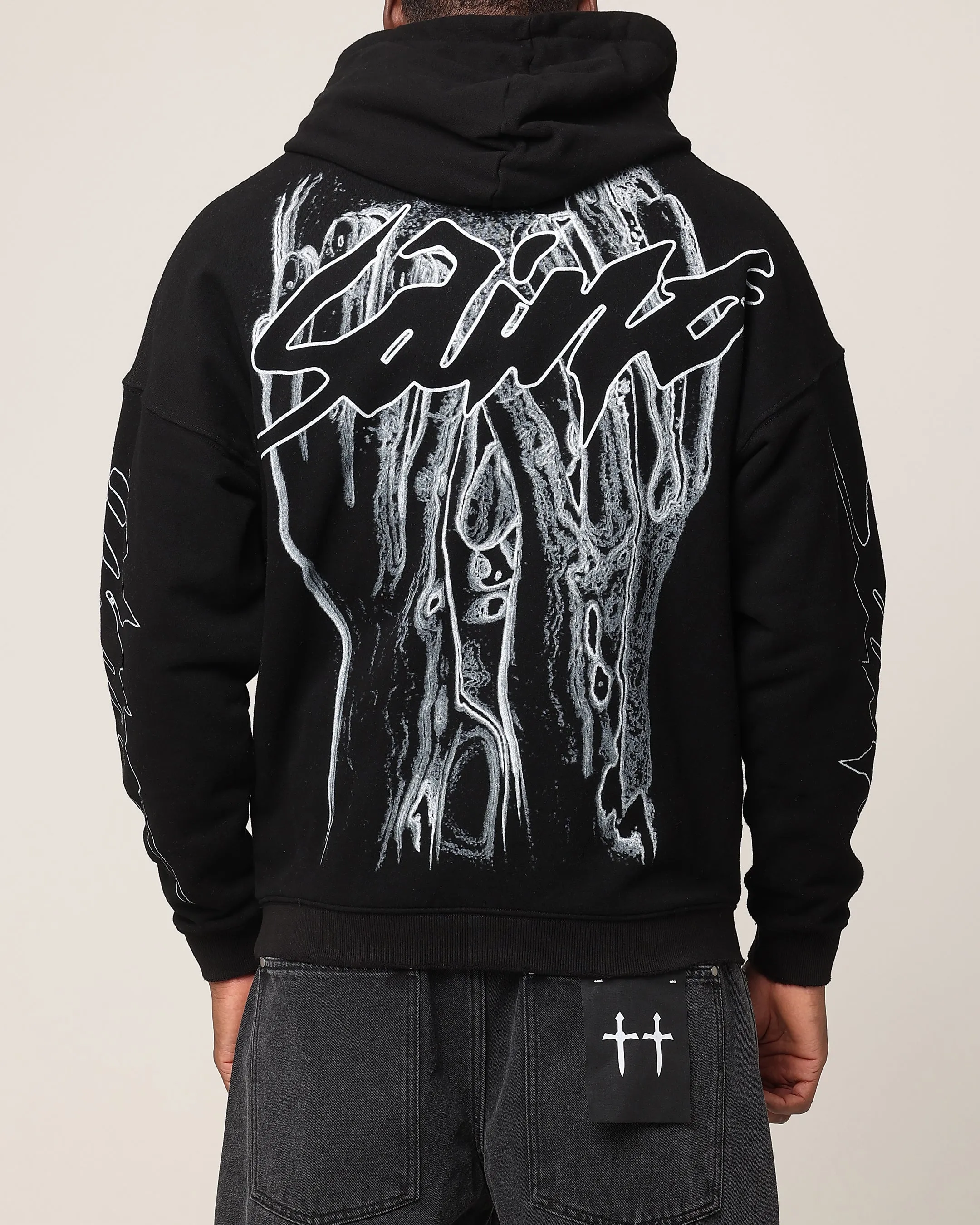 Saint Morta Veiled Boxy Hoodie Black