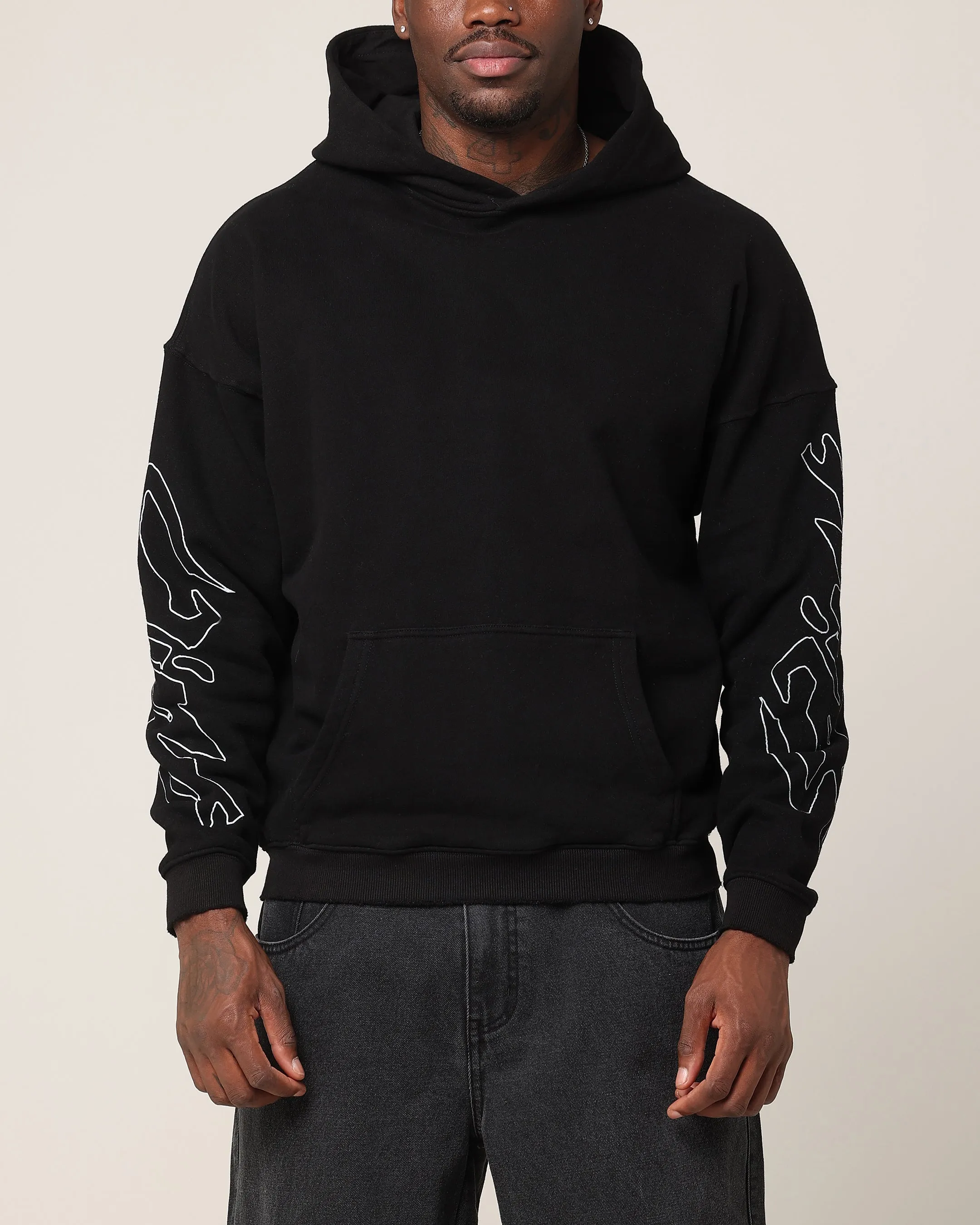 Saint Morta Veiled Boxy Hoodie Black