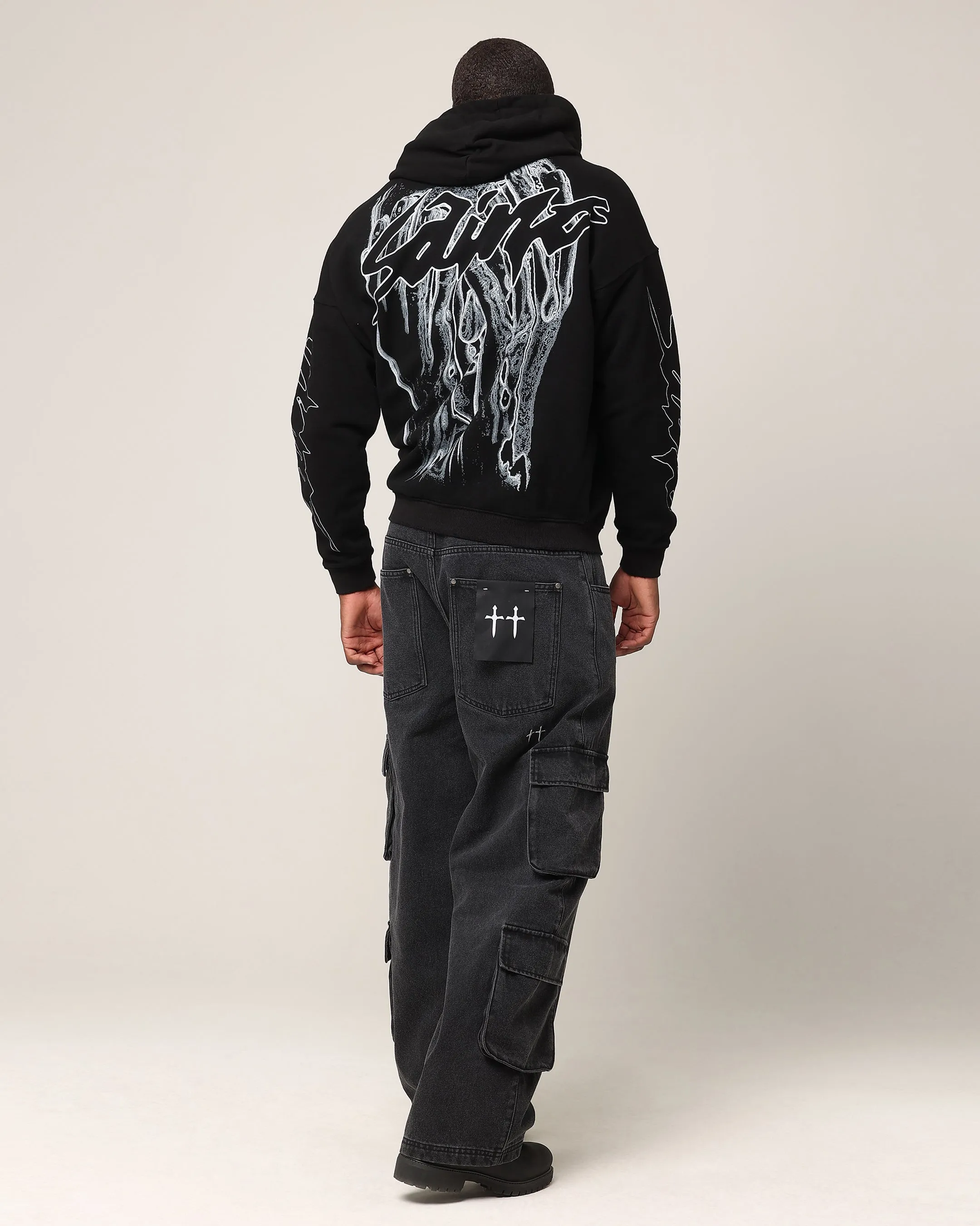 Saint Morta Veiled Boxy Hoodie Black