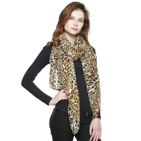 Scarf women's brown leopard