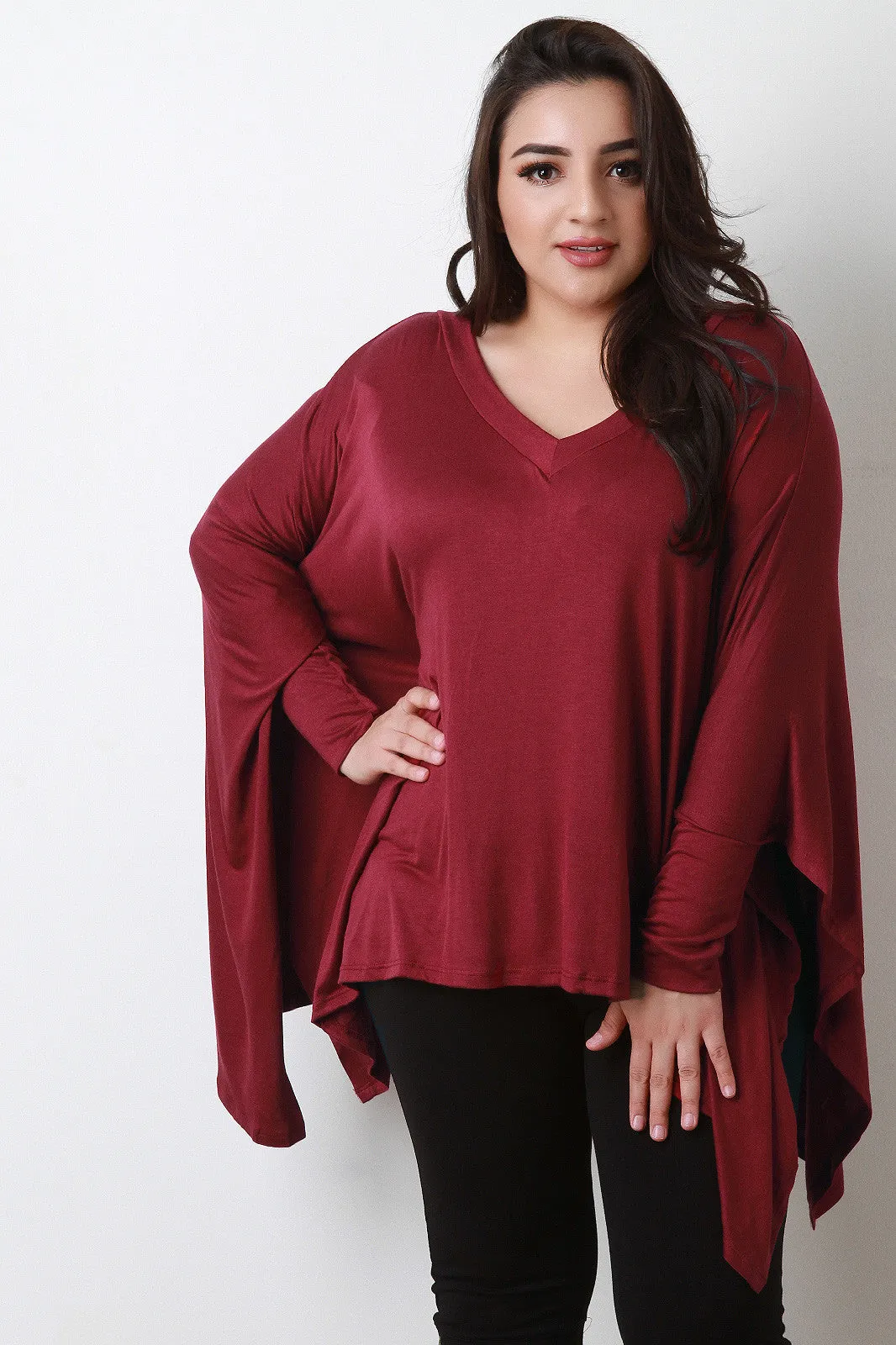 Shark Bite Dolman Sleeve Top