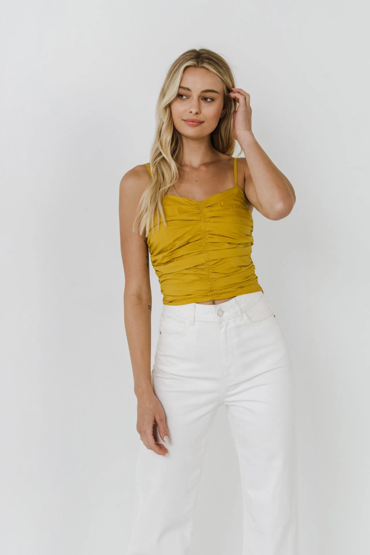 Shirring Detail Tank Top