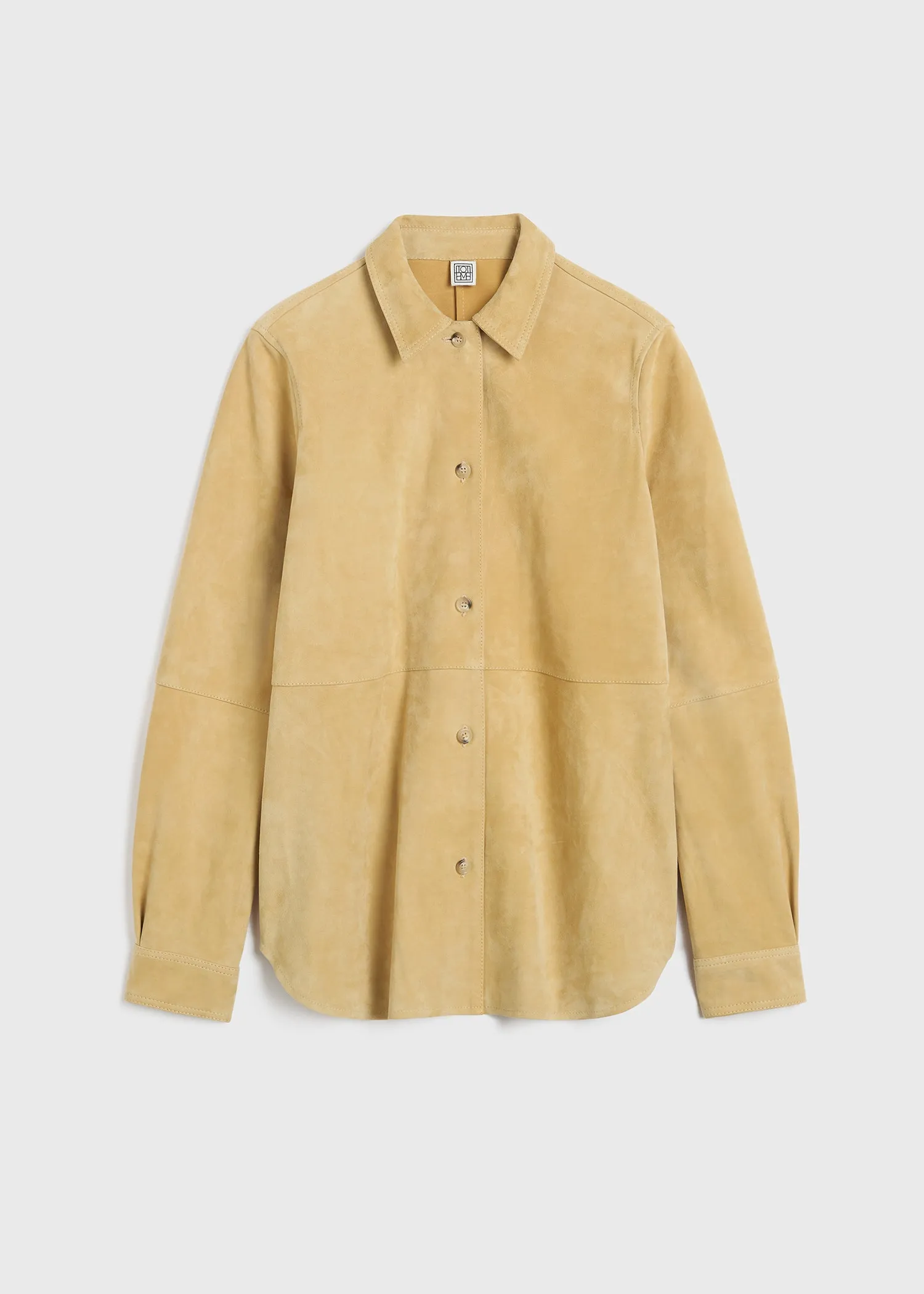 Soft suede shirt cornsilk