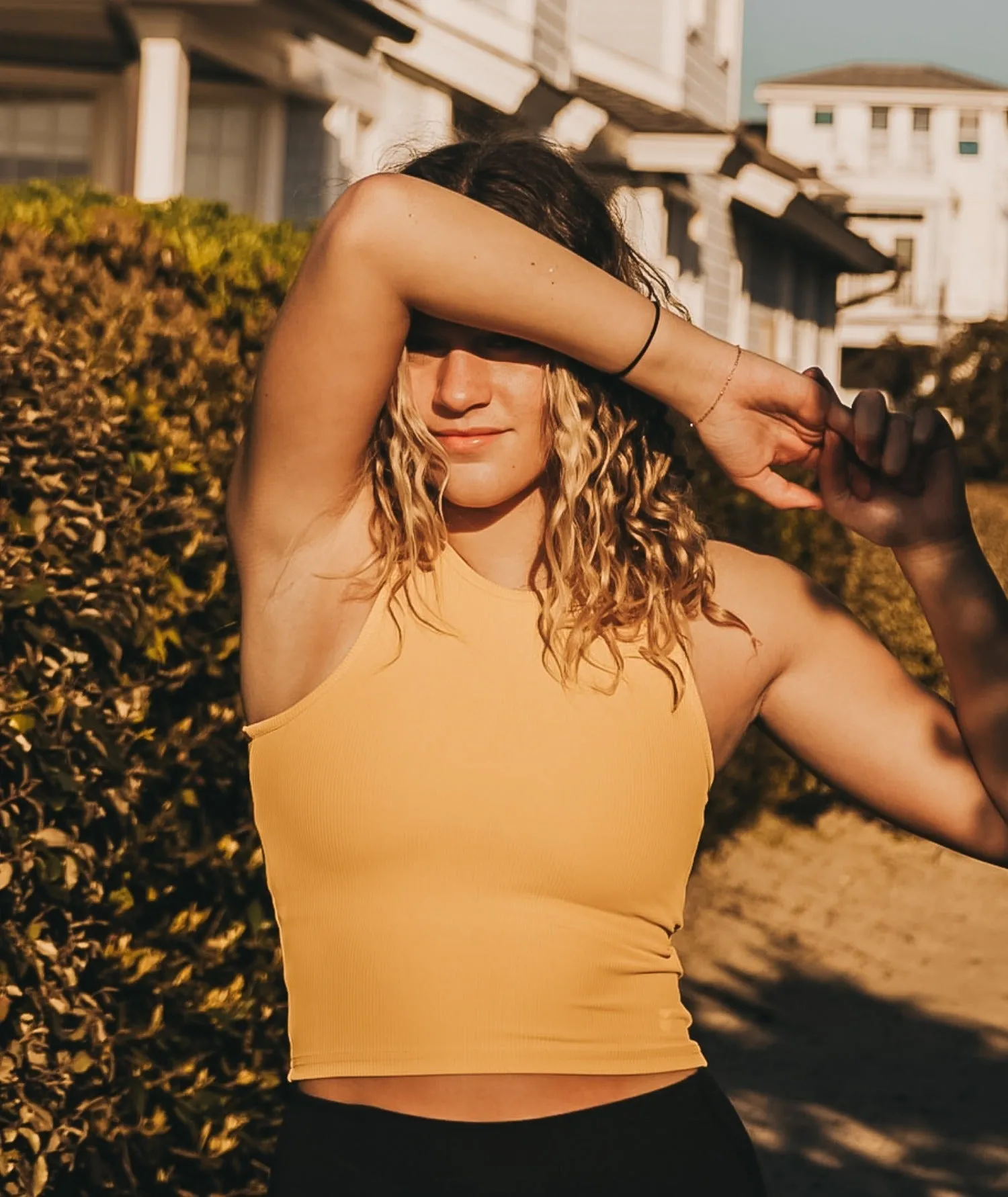 Solstice Ribbed Tank - Mustard