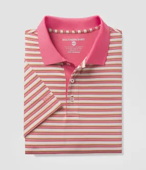 Somerset Stripe Polo - Dusty Sunrise