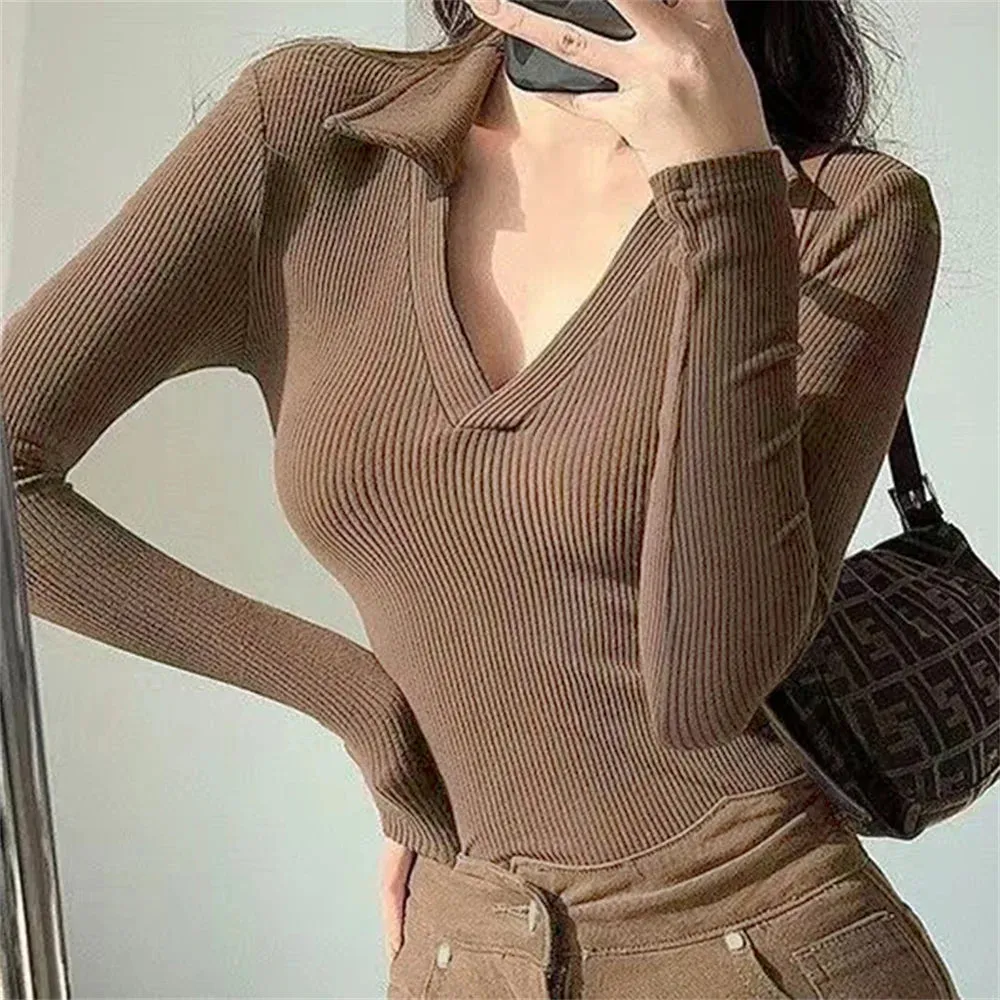 Spring Summer Slim Fit Sexy V-neck Jumpsuit  Basic Top Casual Hotsweet Undershirt Women Bodysuit Lingerie Sleepwear Short Sleeve