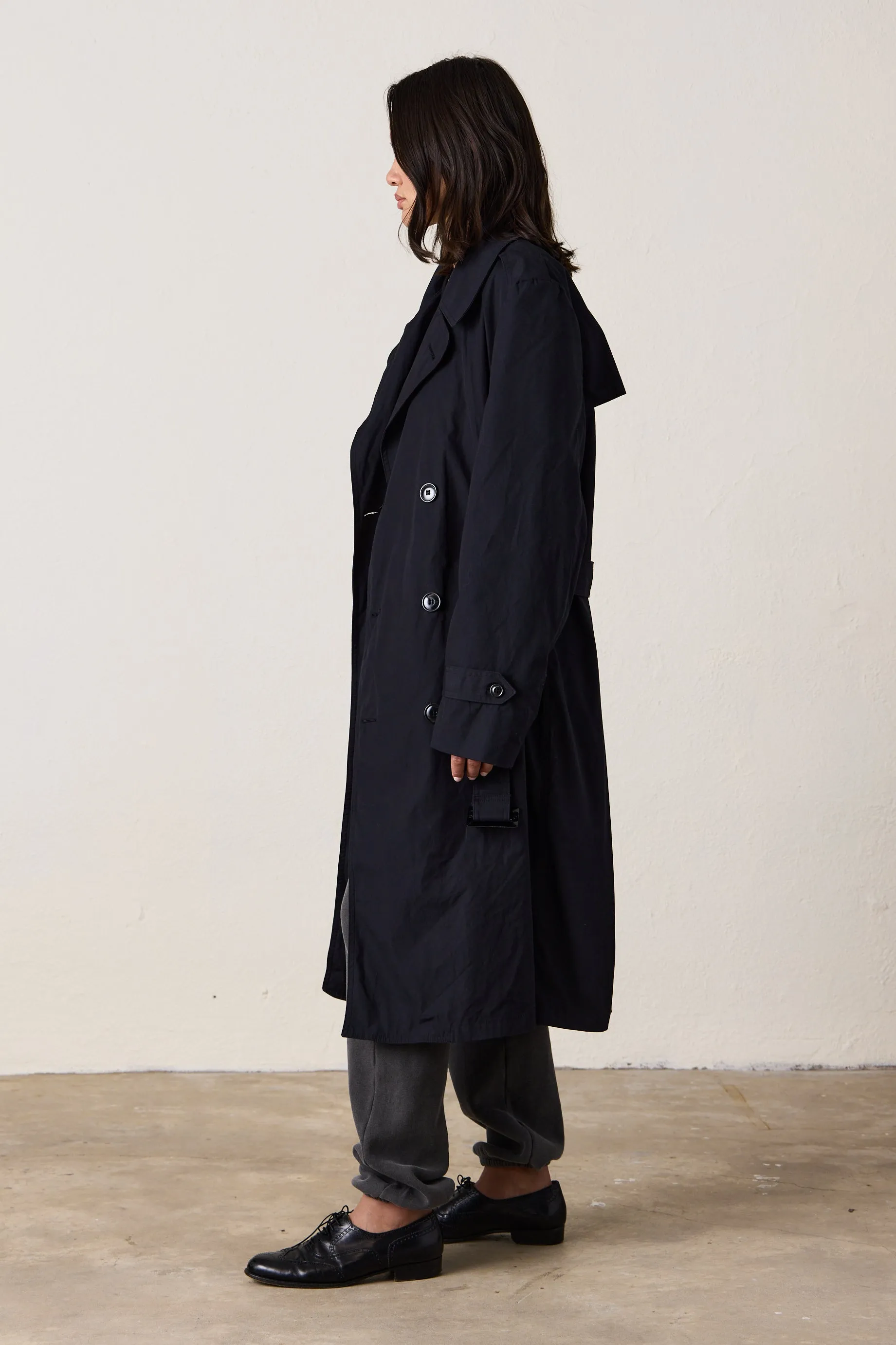 SRPLS US MILITARY TRENCH COAT / BLACK