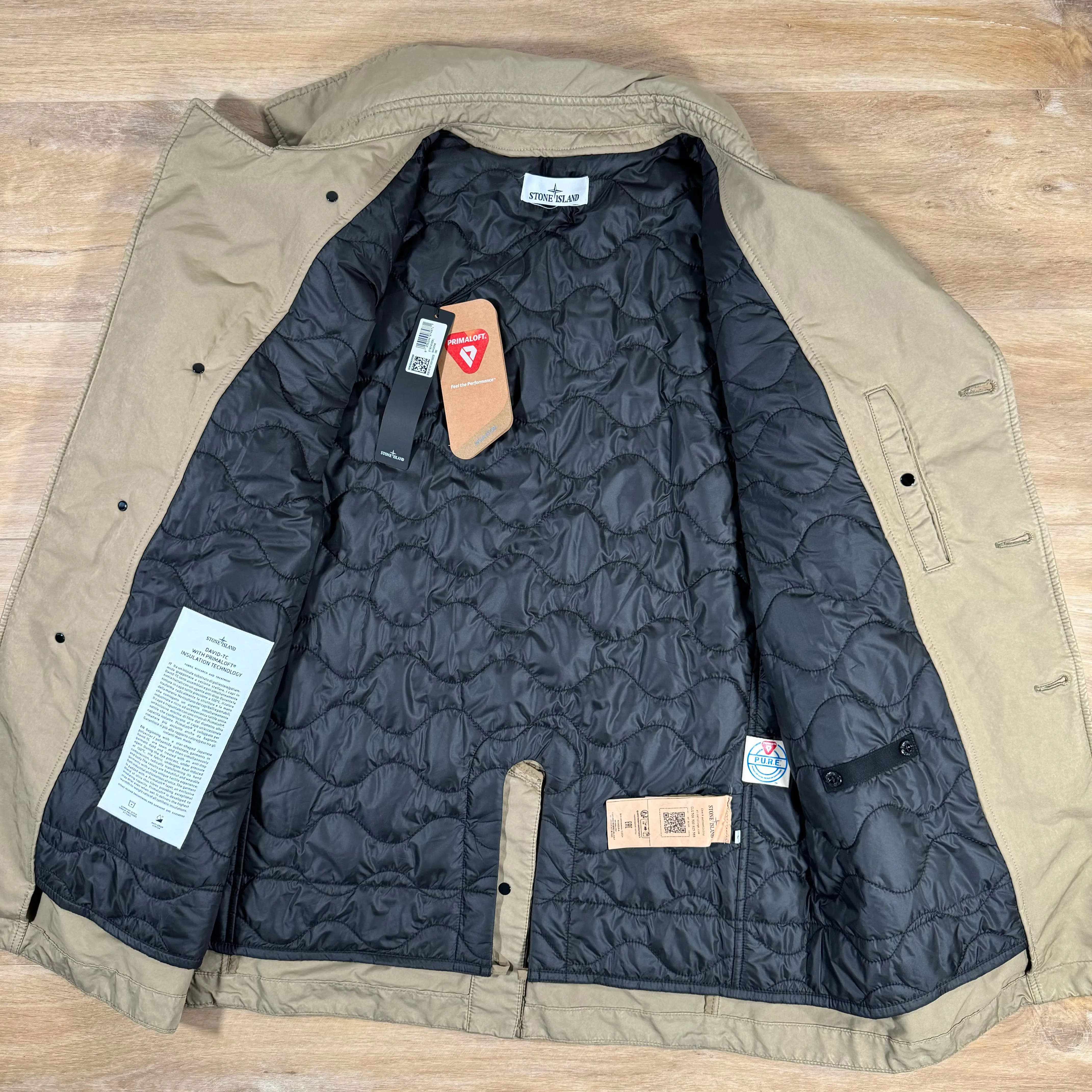 Stone Island David-TC Trench Jacket in Biscuit