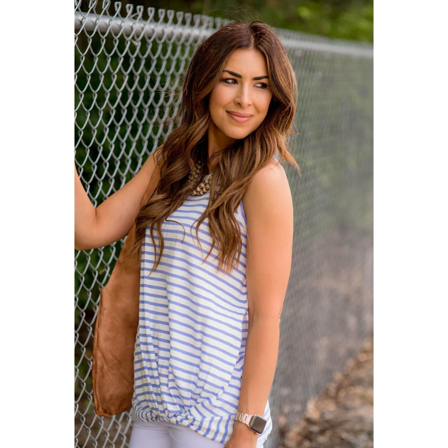 Striped Knot Tank Top