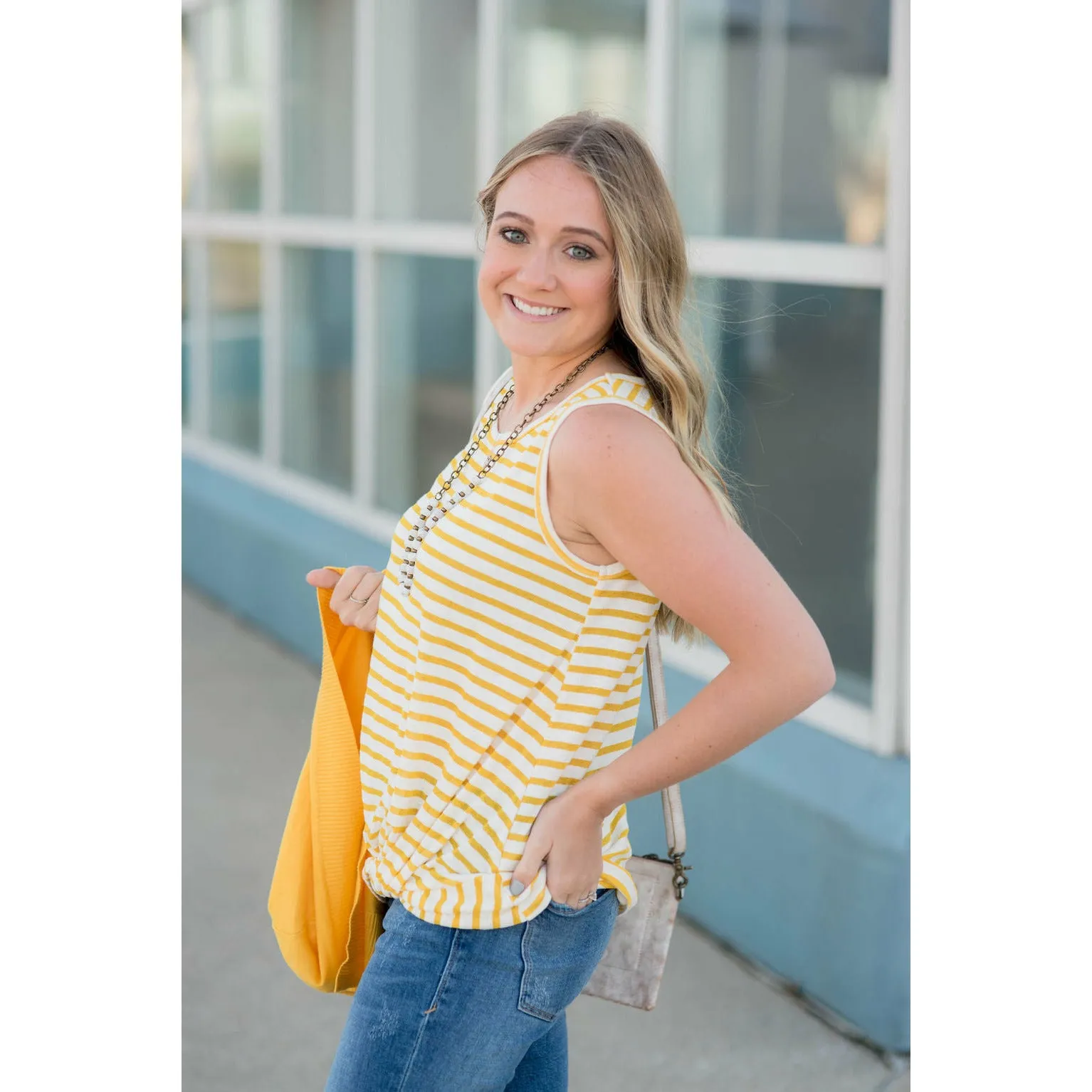 Striped Knot Tank Top