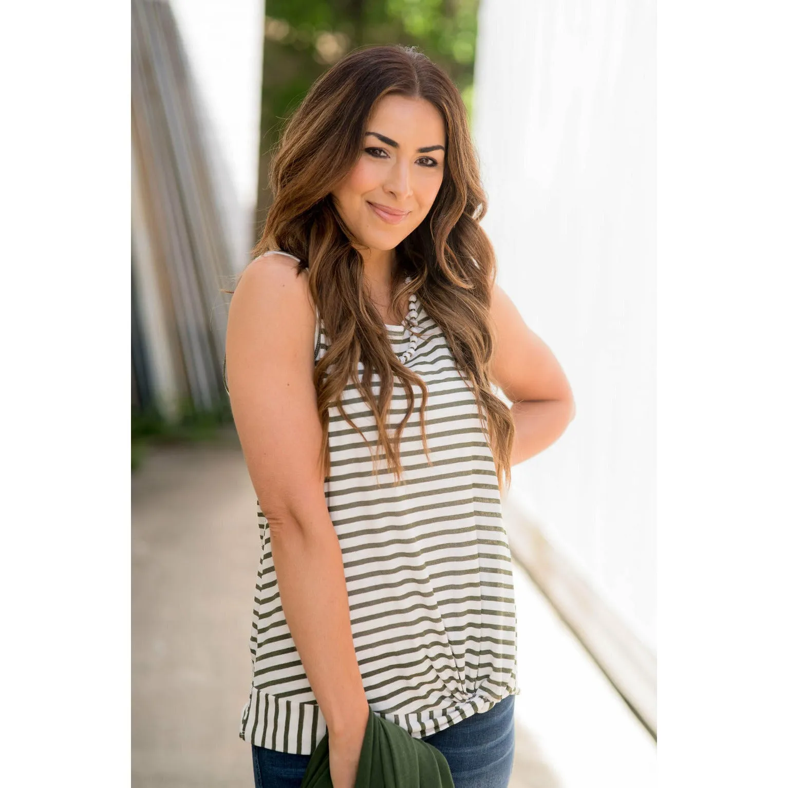 Striped Knot Tank Top