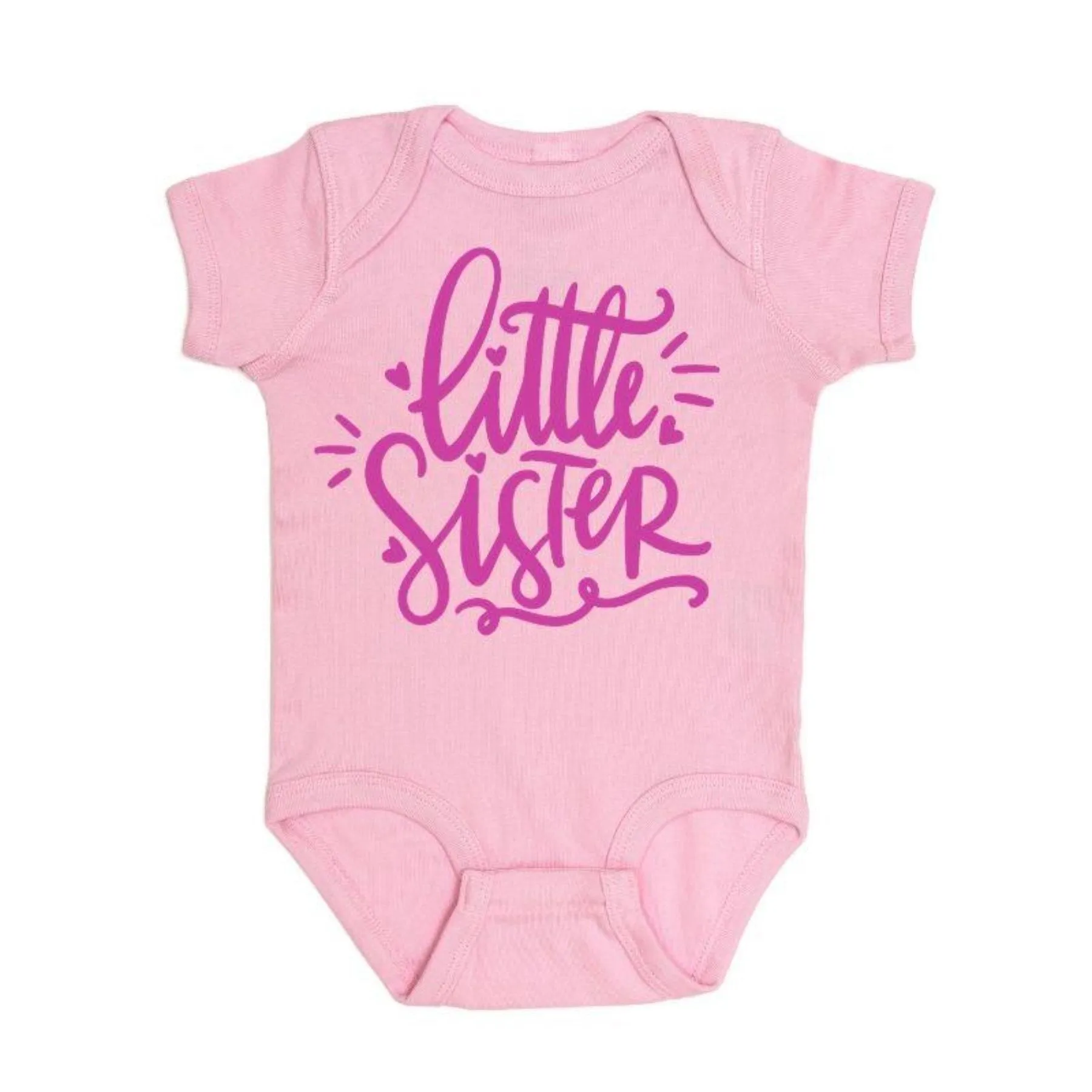 Sweet Wink INFANT Girls Pink LITTLE SISTER S/S Bodysuit