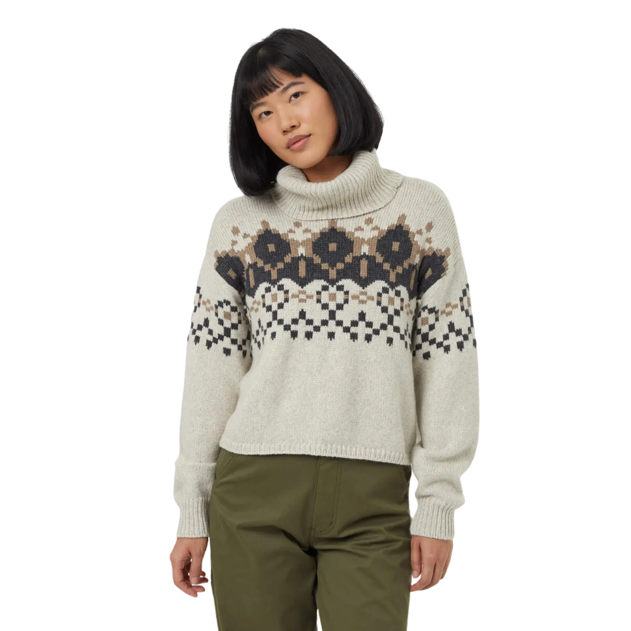 Tentree Women's Highline Intarsia Turtleneck Sweater