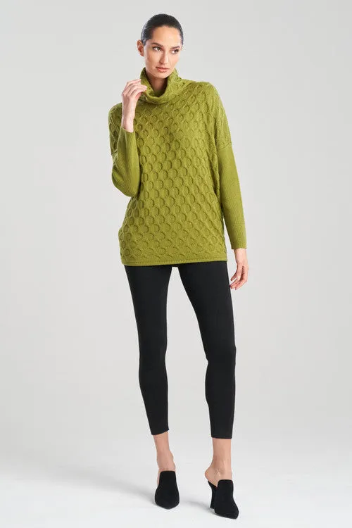 Textured Mandalay Turtleneck Wedge Top