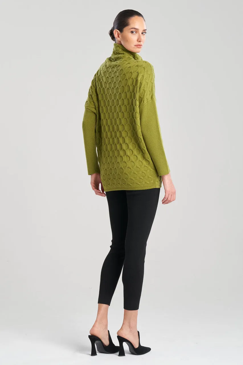 Textured Mandalay Turtleneck Wedge Top