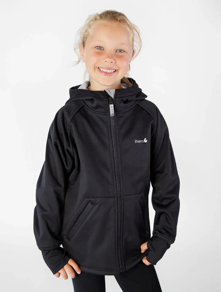 The All-Weather Fleece Hoodie - Black - KIDS