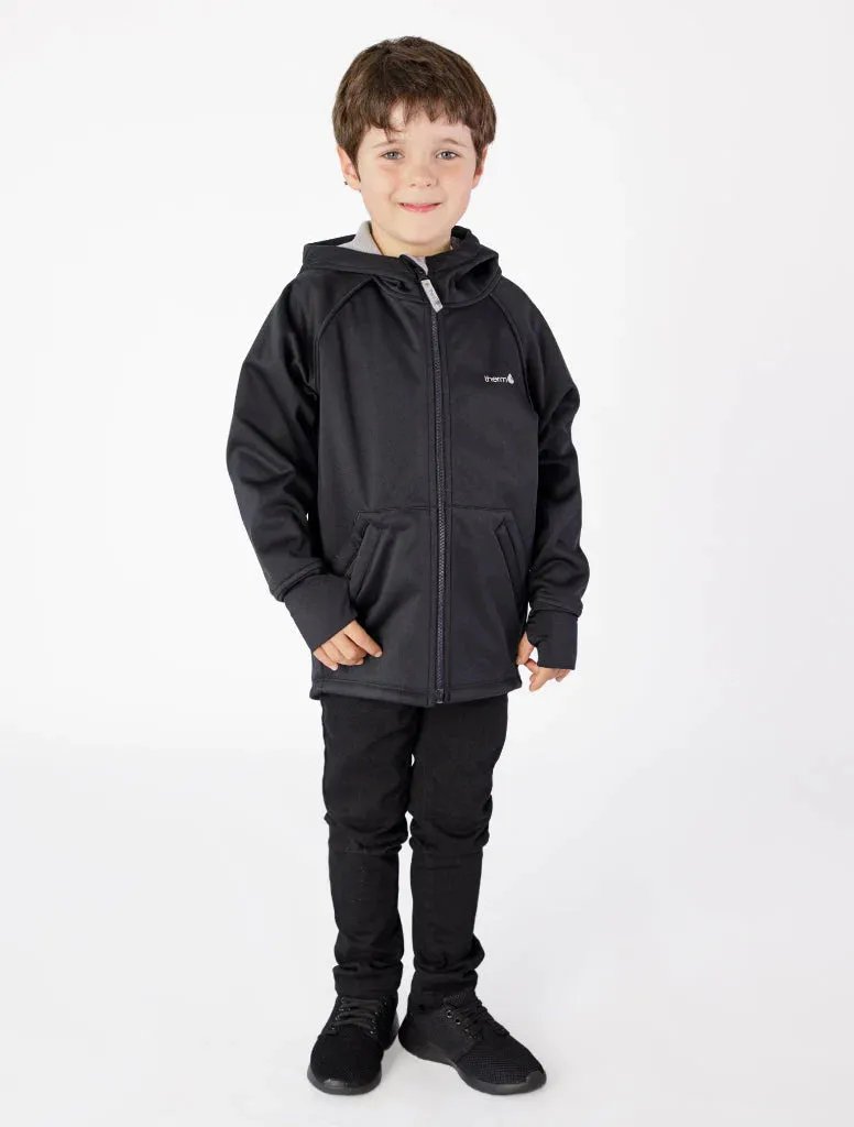 The All-Weather Fleece Hoodie - Black - KIDS