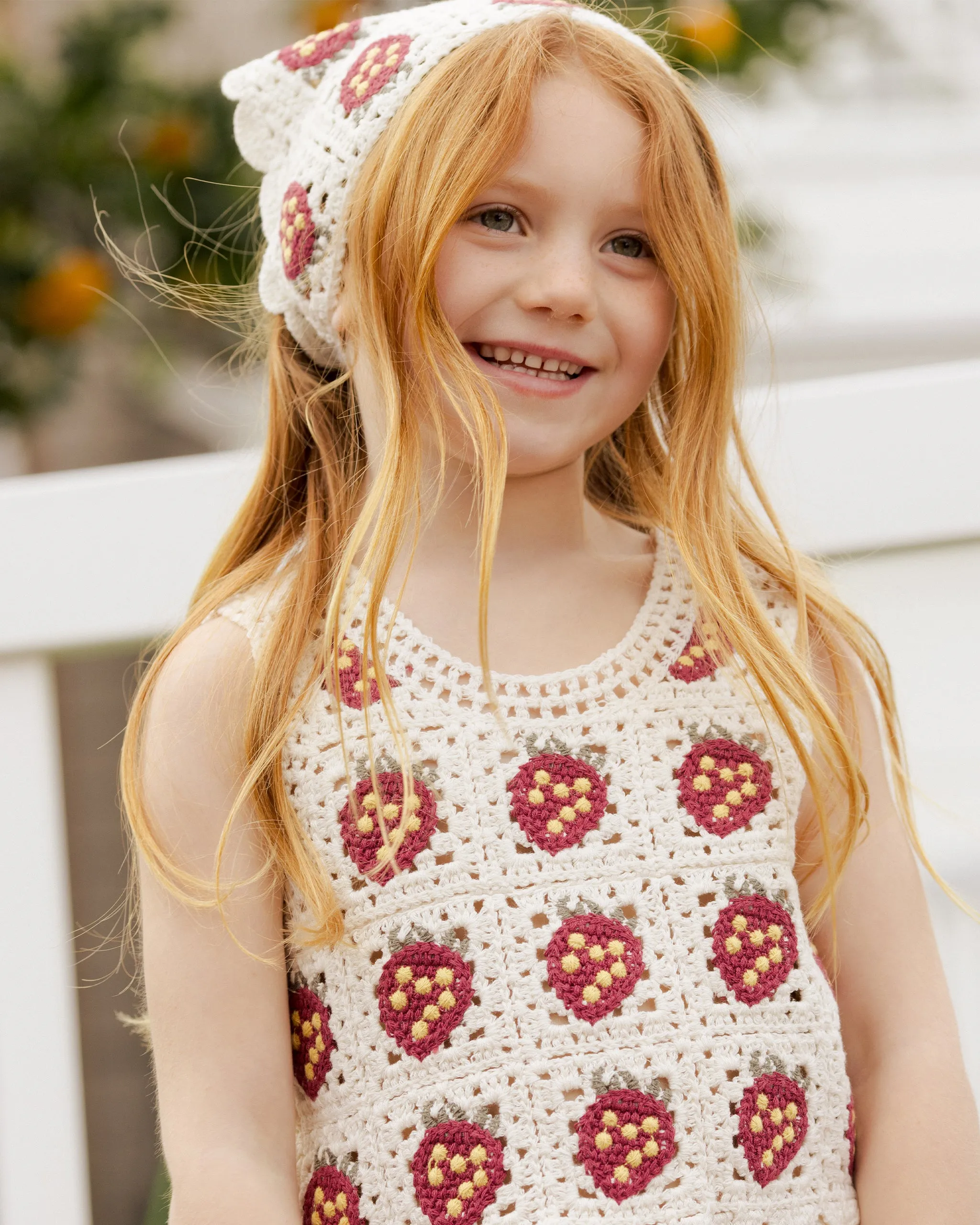 The Crochet Head Scarf by Rylee & Cru - Strawberry - KIDS