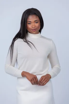 Theory Turtleneck Regal Top in Ivory